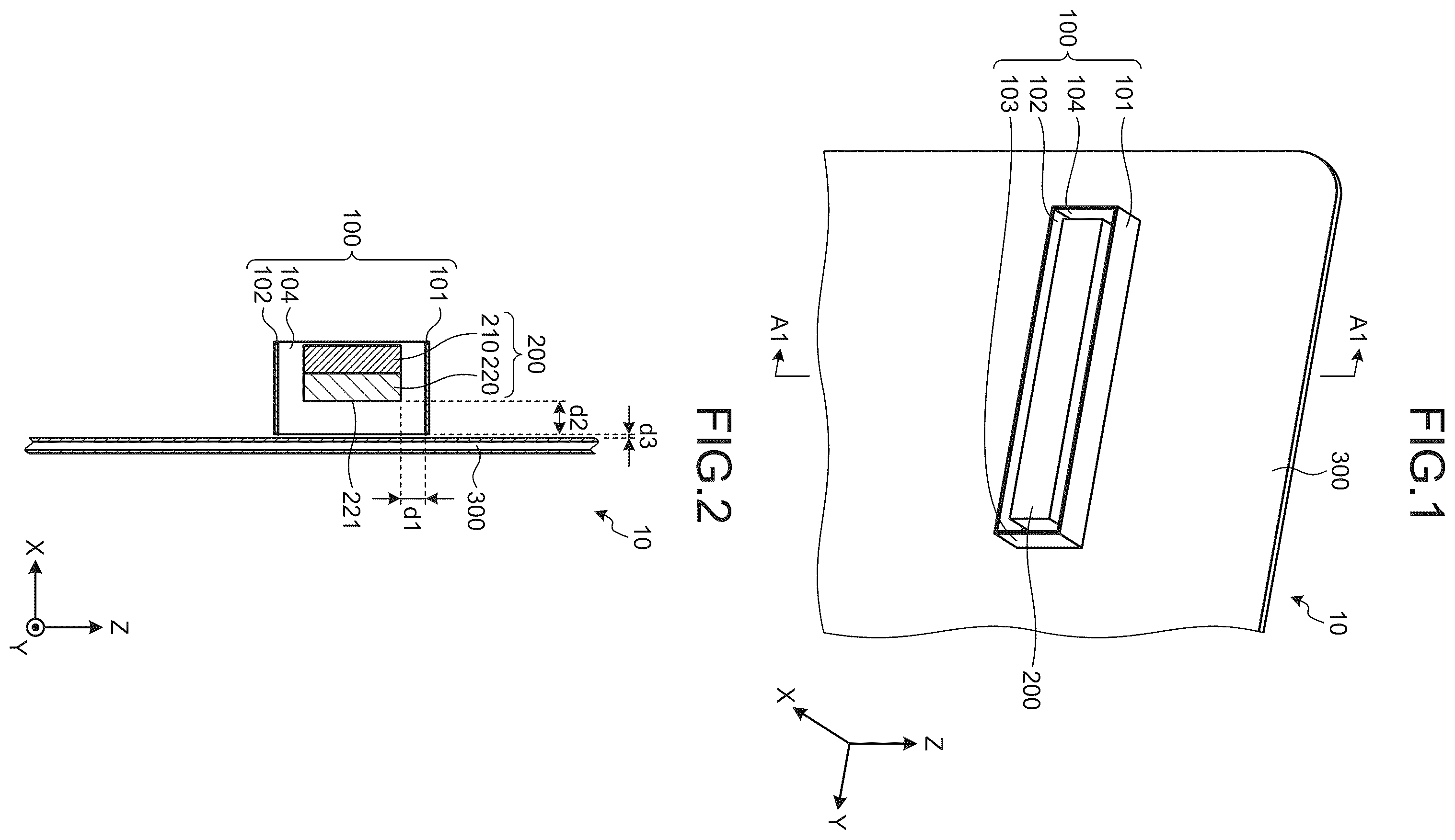 Patent US12592487 Figure 1 – Antenna device