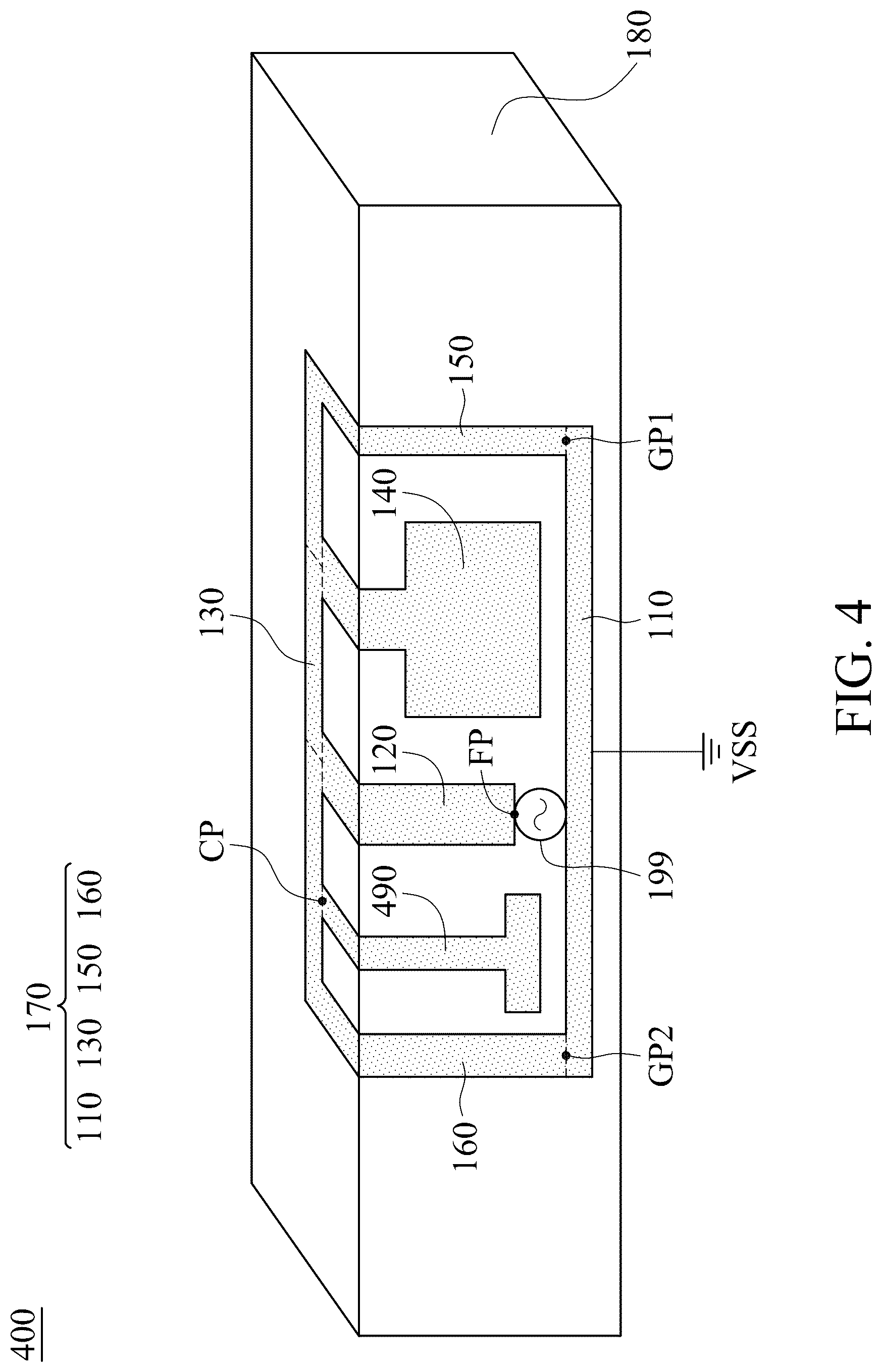 Patent US12592489 Figure 4 – Antenna structure