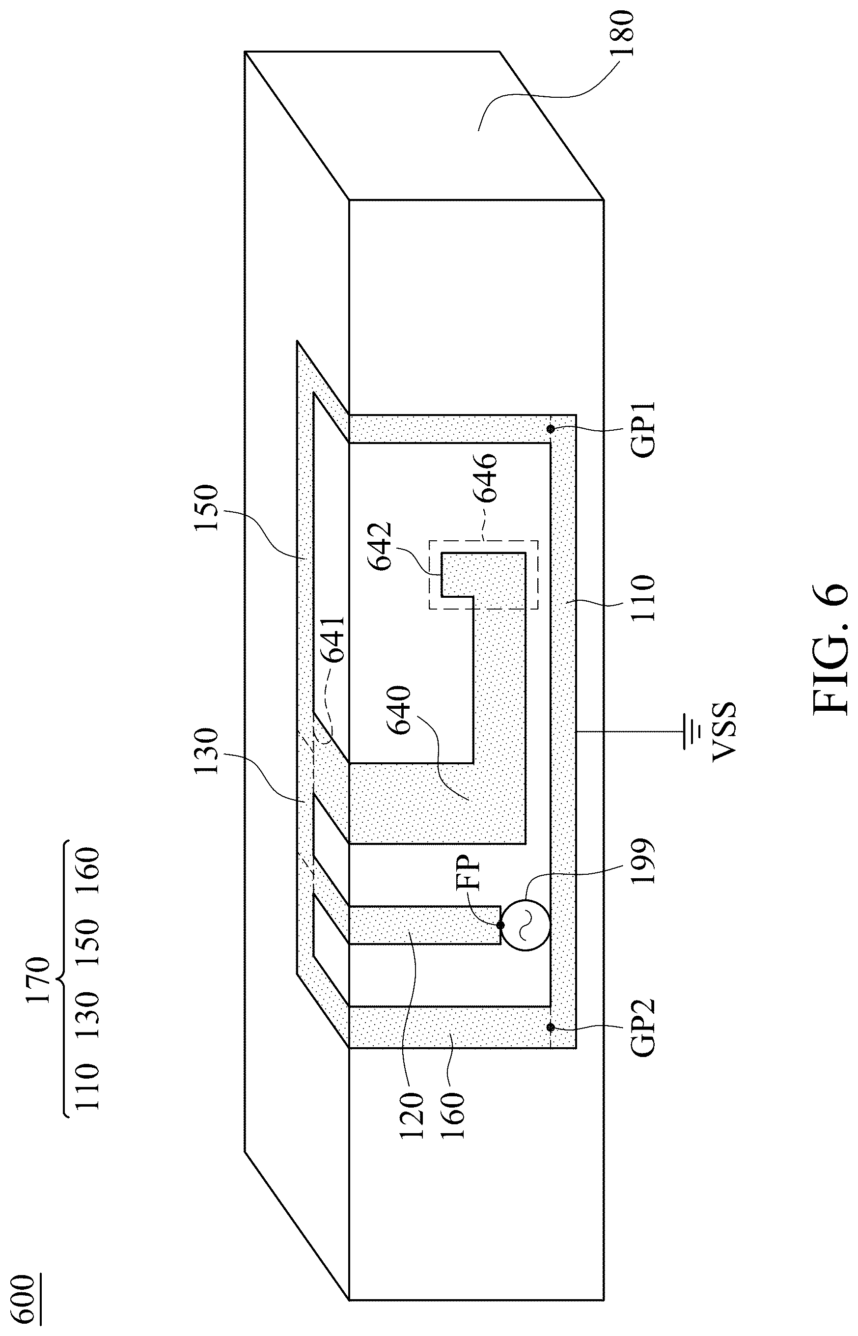 Patent US12592489 Figure 6 – Antenna structure