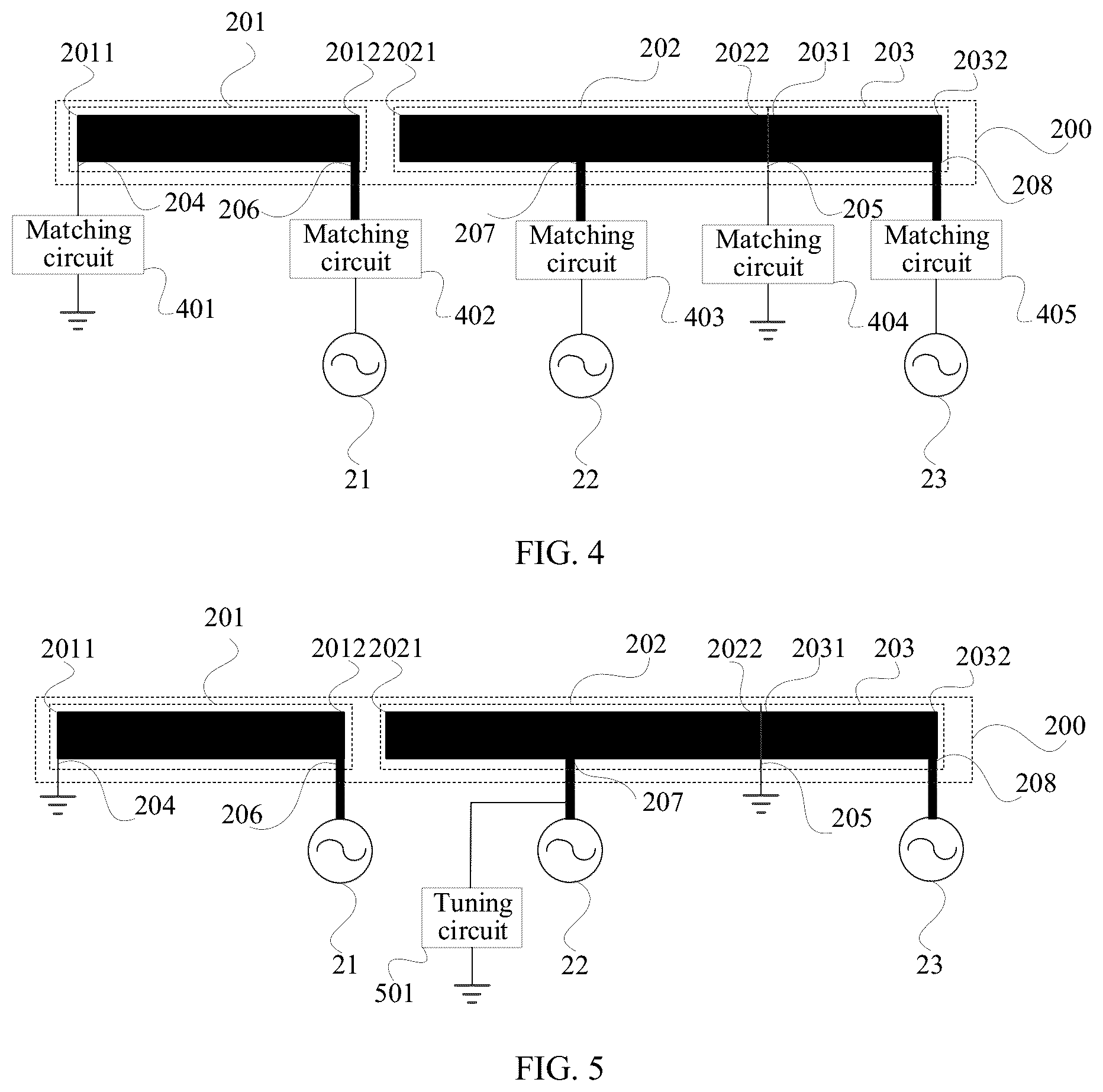 Patent US12592491 Figure 5 – Self-decoupling wideband antenna system and terminal device