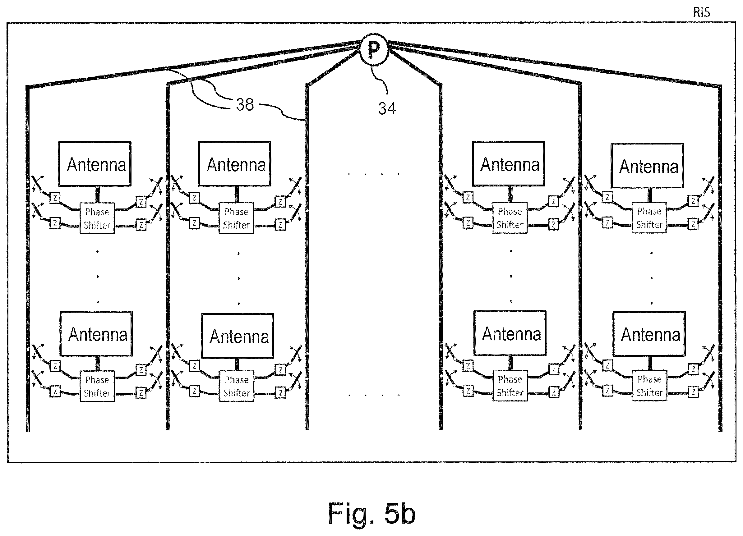 Patent US12592494 Figure 6 – Reconfigurable intelligent surface, RIS, with sensing capabilities and method for operating the same