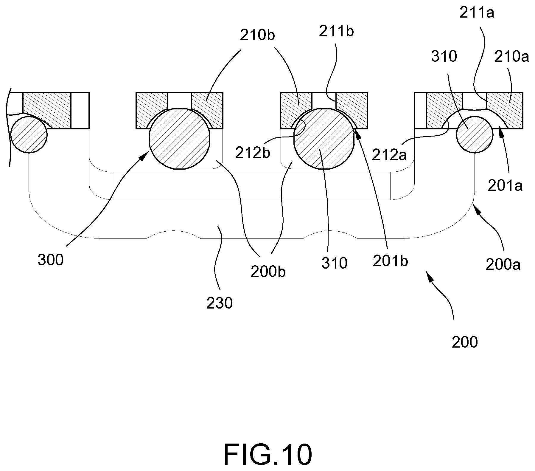 Patent US12592500 Figure 10 – Electrical connector with cable wires soldered to soldering grooves of terminals