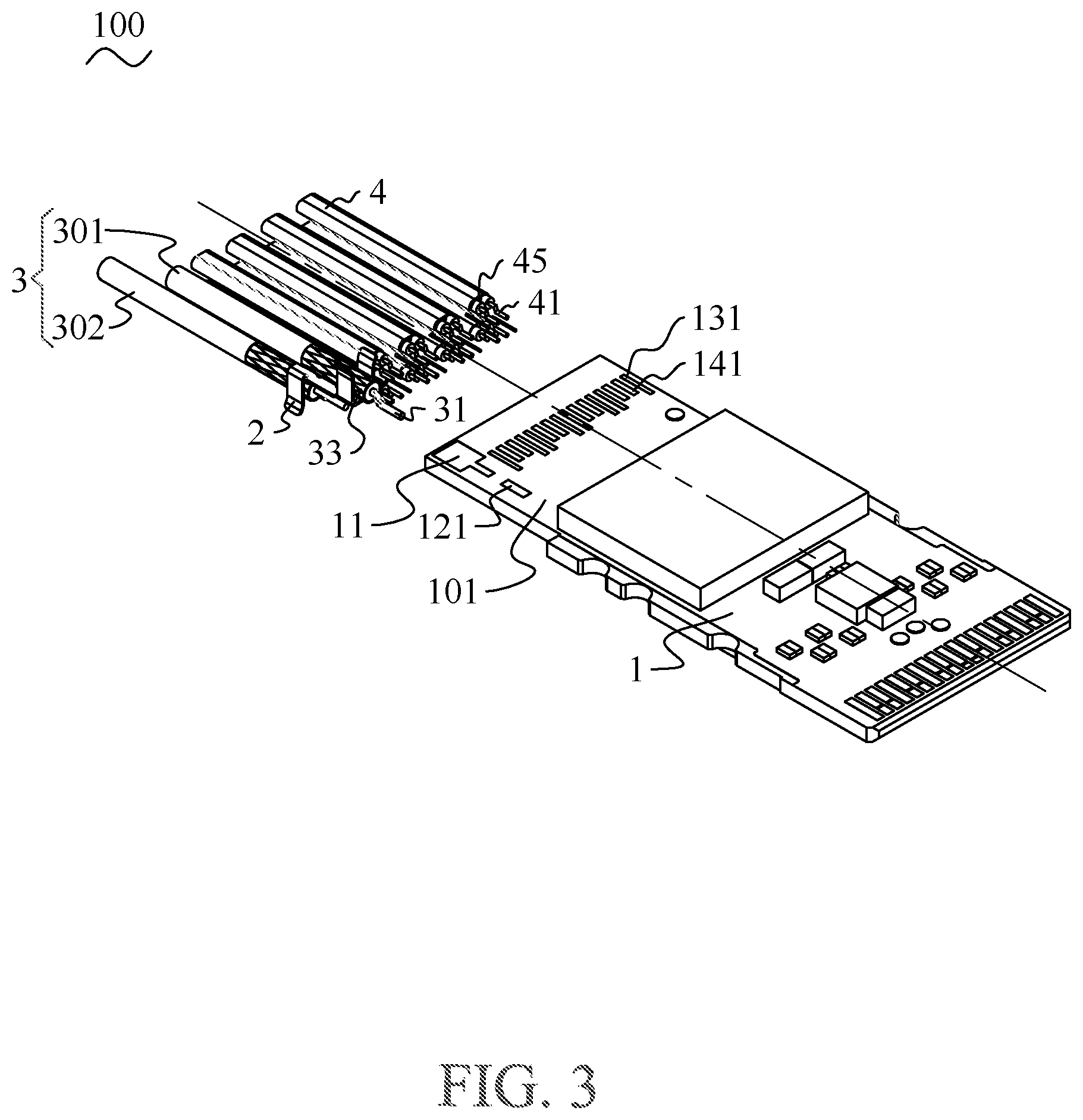Patent US12592503 Figure 3 – Cable connector assembly