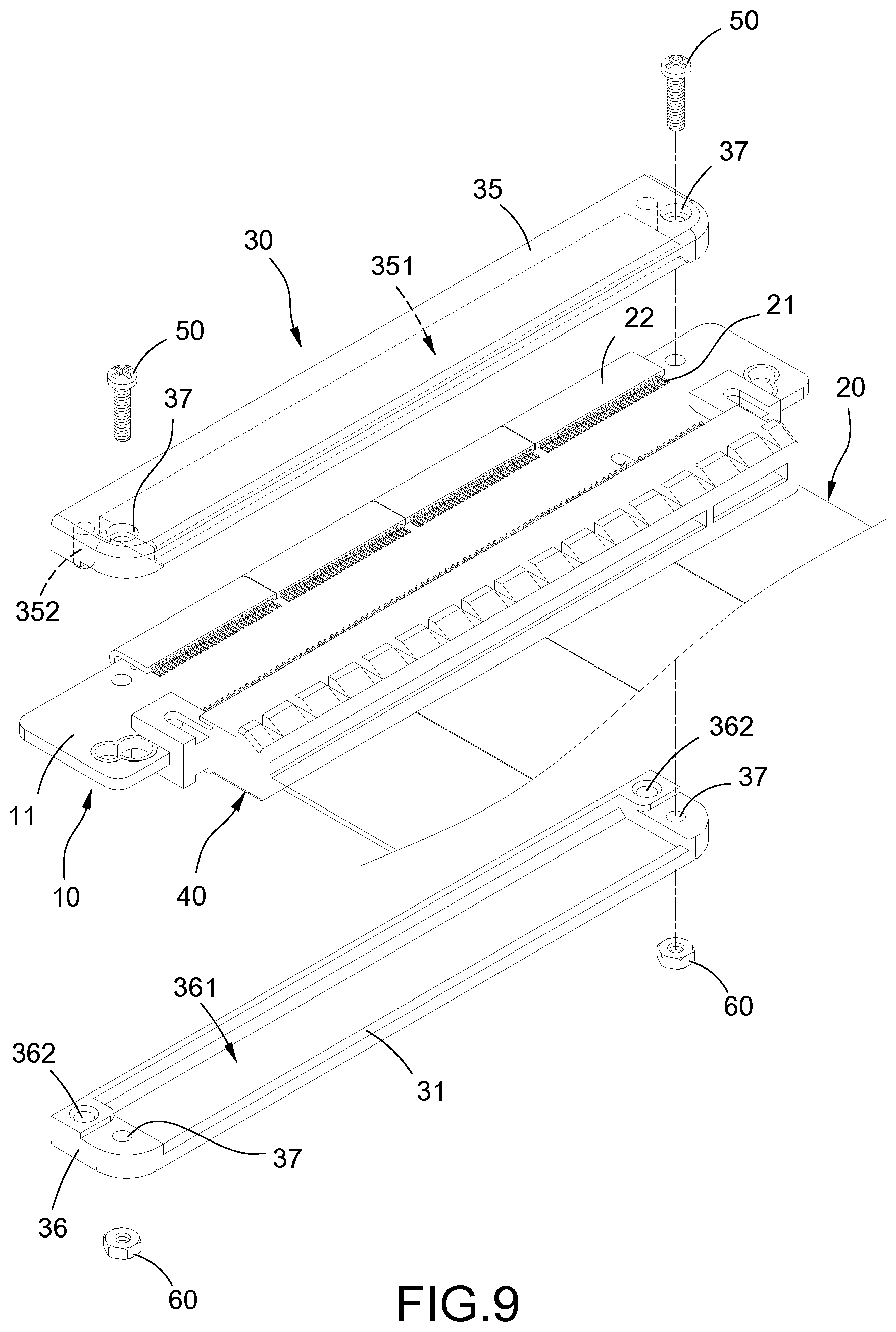 Patent US12592504 Figure 9 – Bus connection wire forward soldering structure