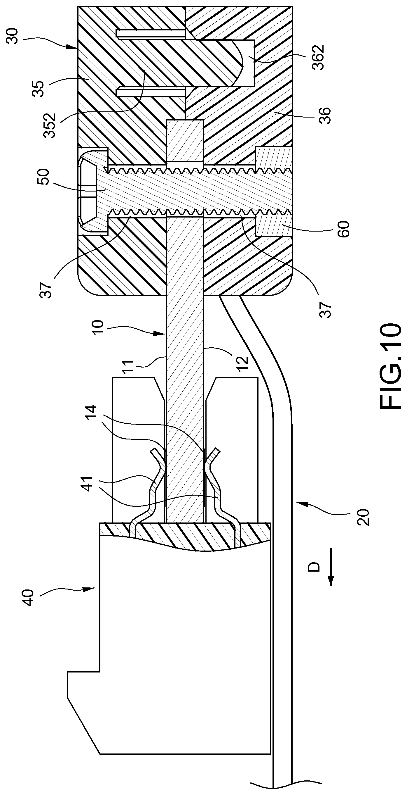 Patent US12592504 Figure 10 – Bus connection wire forward soldering structure
