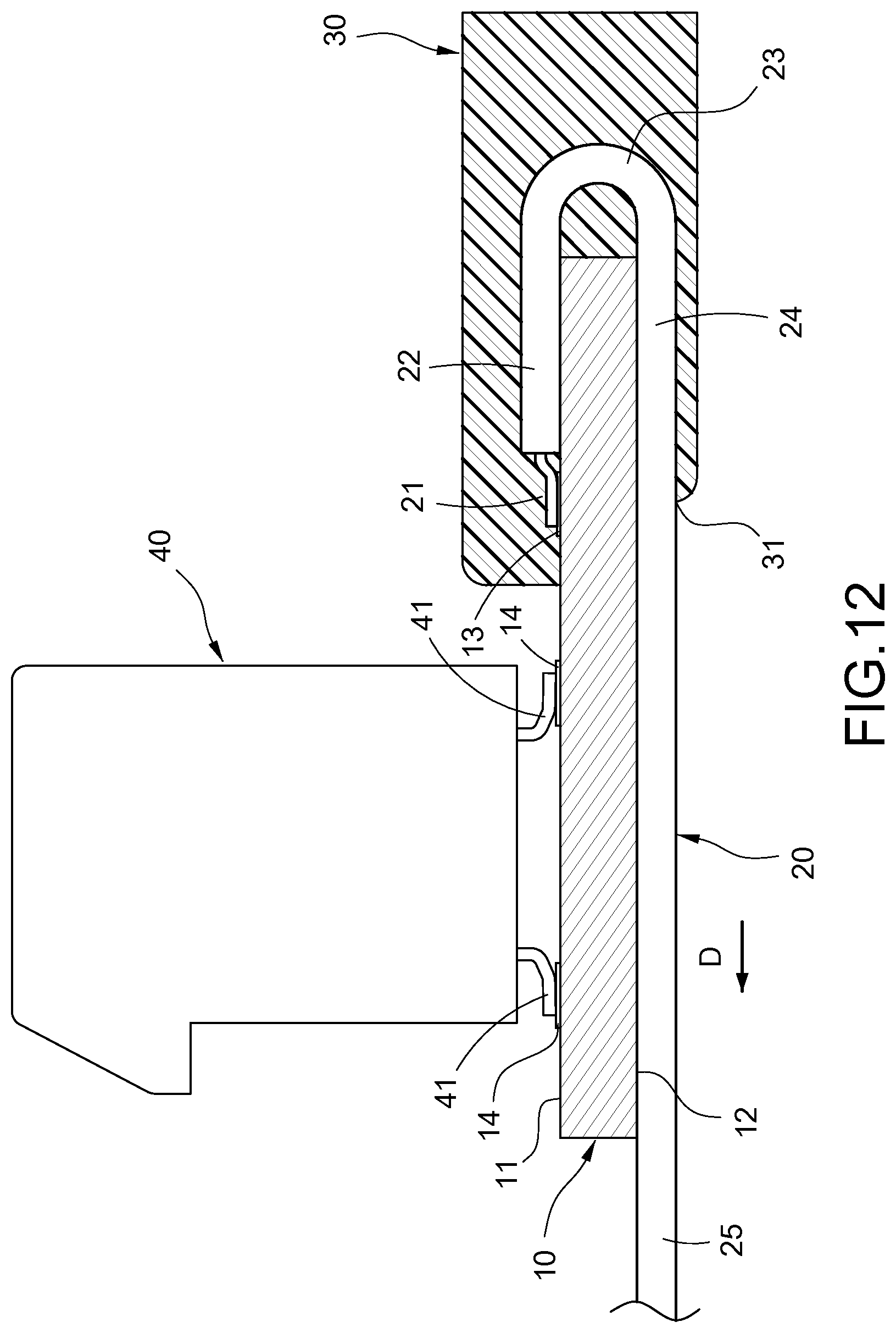 Patent US12592504 Figure 12 – Bus connection wire forward soldering structure