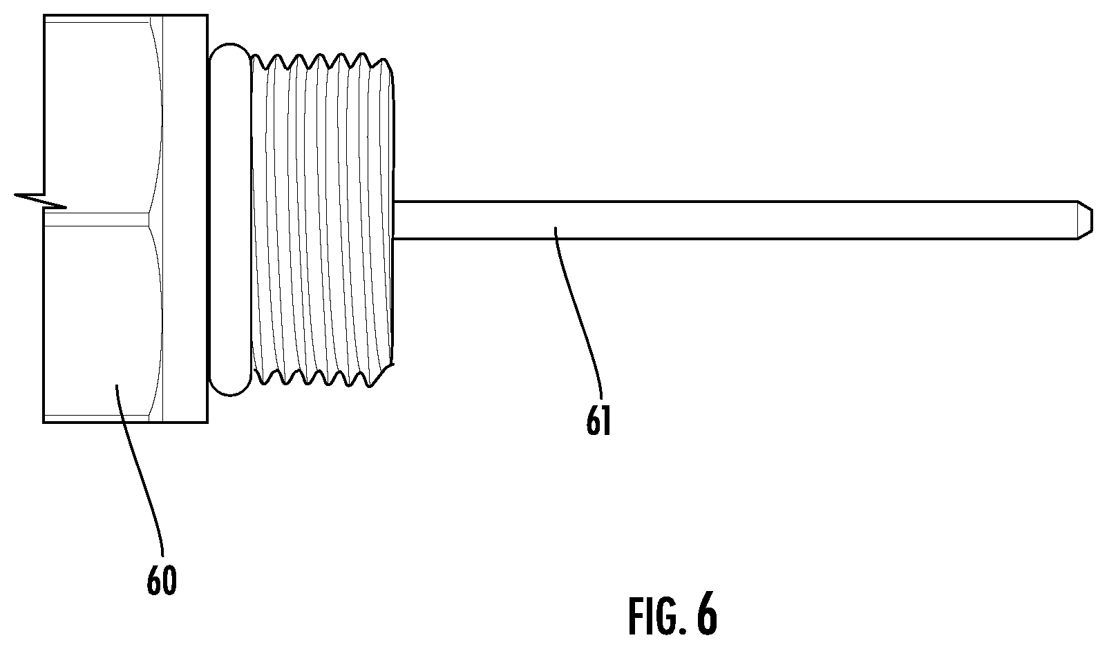 Patent US12592507 Figure 6 – High frequency receptacle for cable TV pin connector