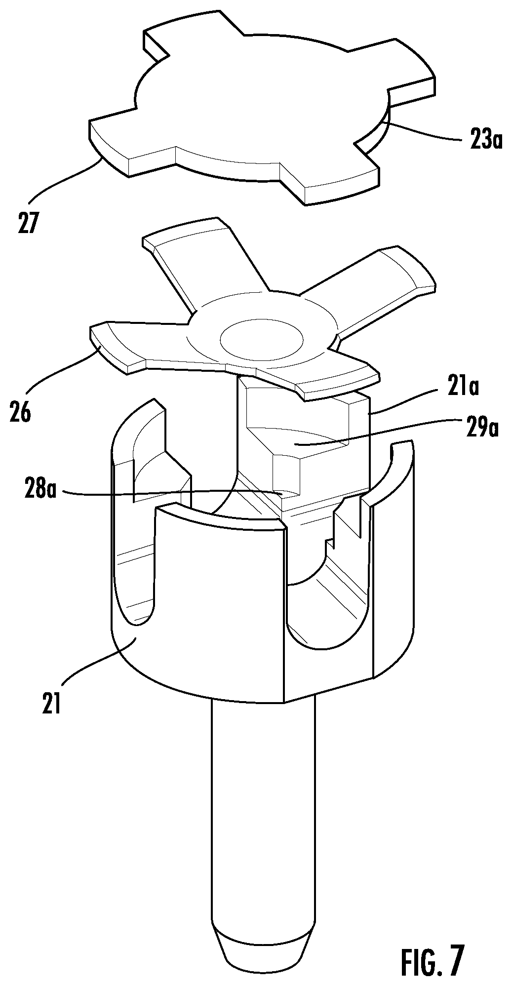Patent US12592507 Figure 7 – High frequency receptacle for cable TV pin connector