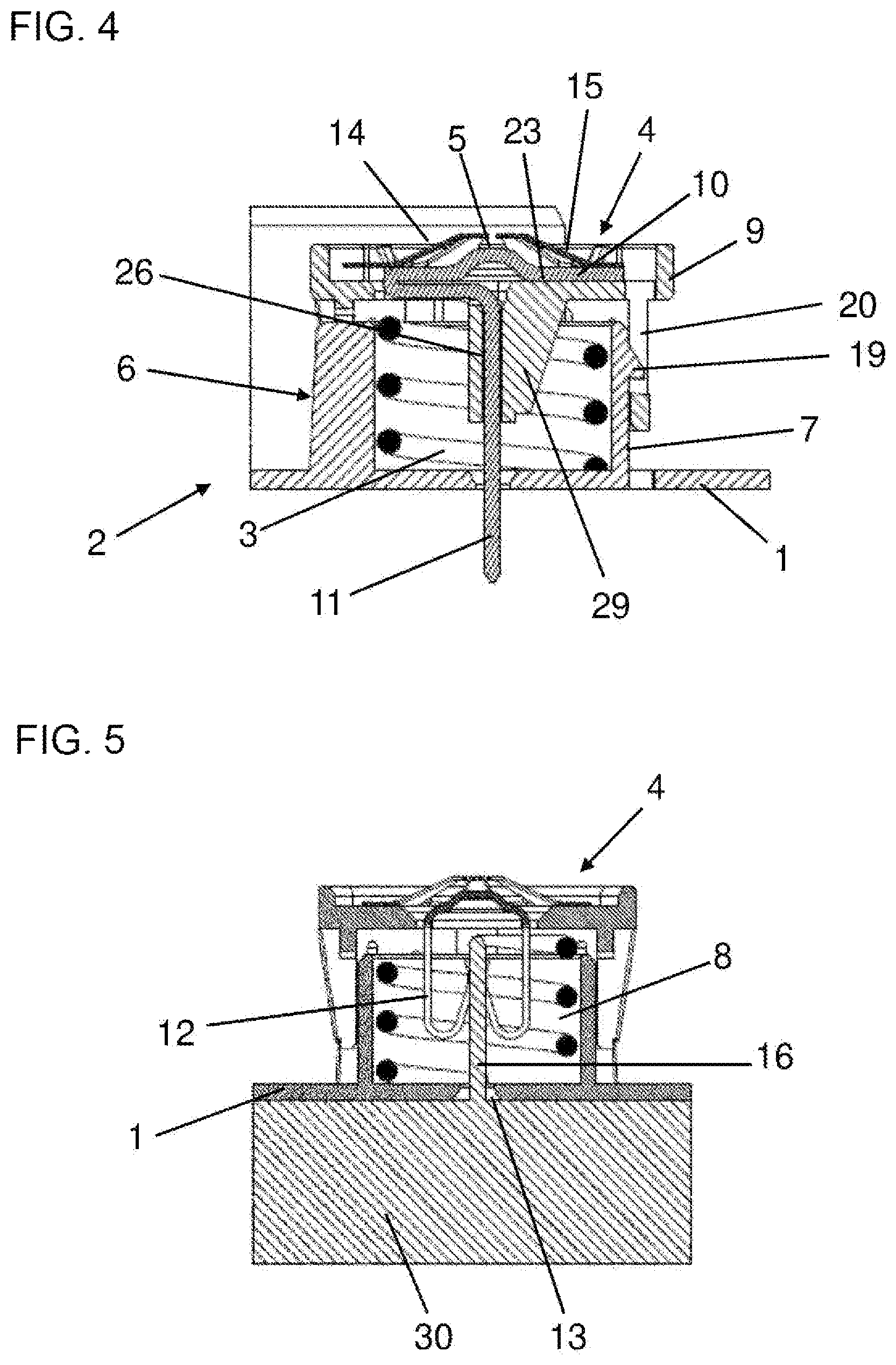 Patent US12592509 Figure 2 – Electrical connection unit having spring-loaded press-on contacts