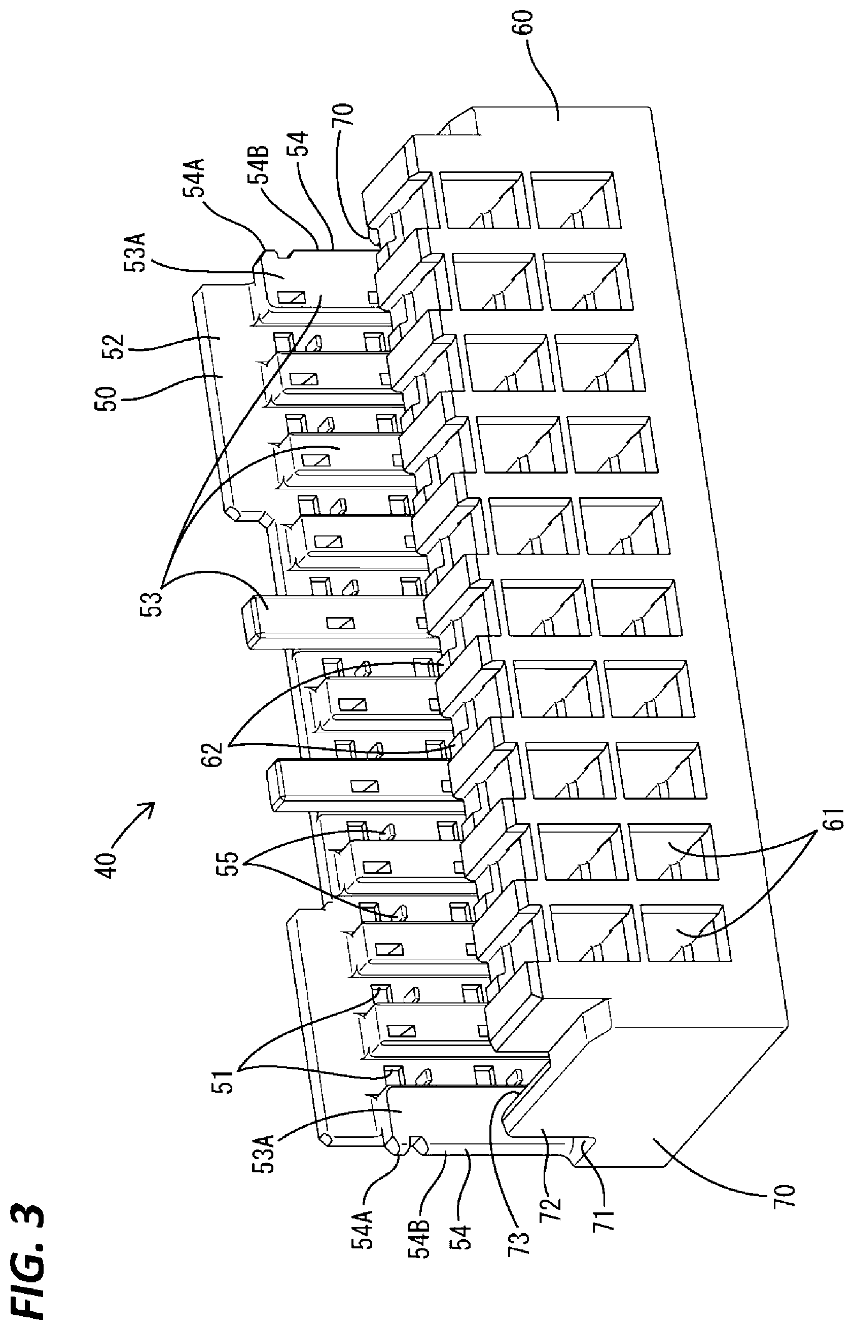 Patent US12592510 Figure 3 – Connector having resilent portion for pressing terminal fitting