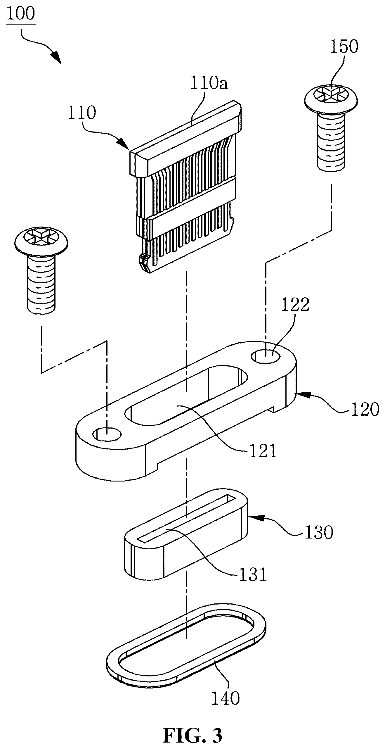 Patent US12592511 Figure 3 – Metal shell-less receptacle connector