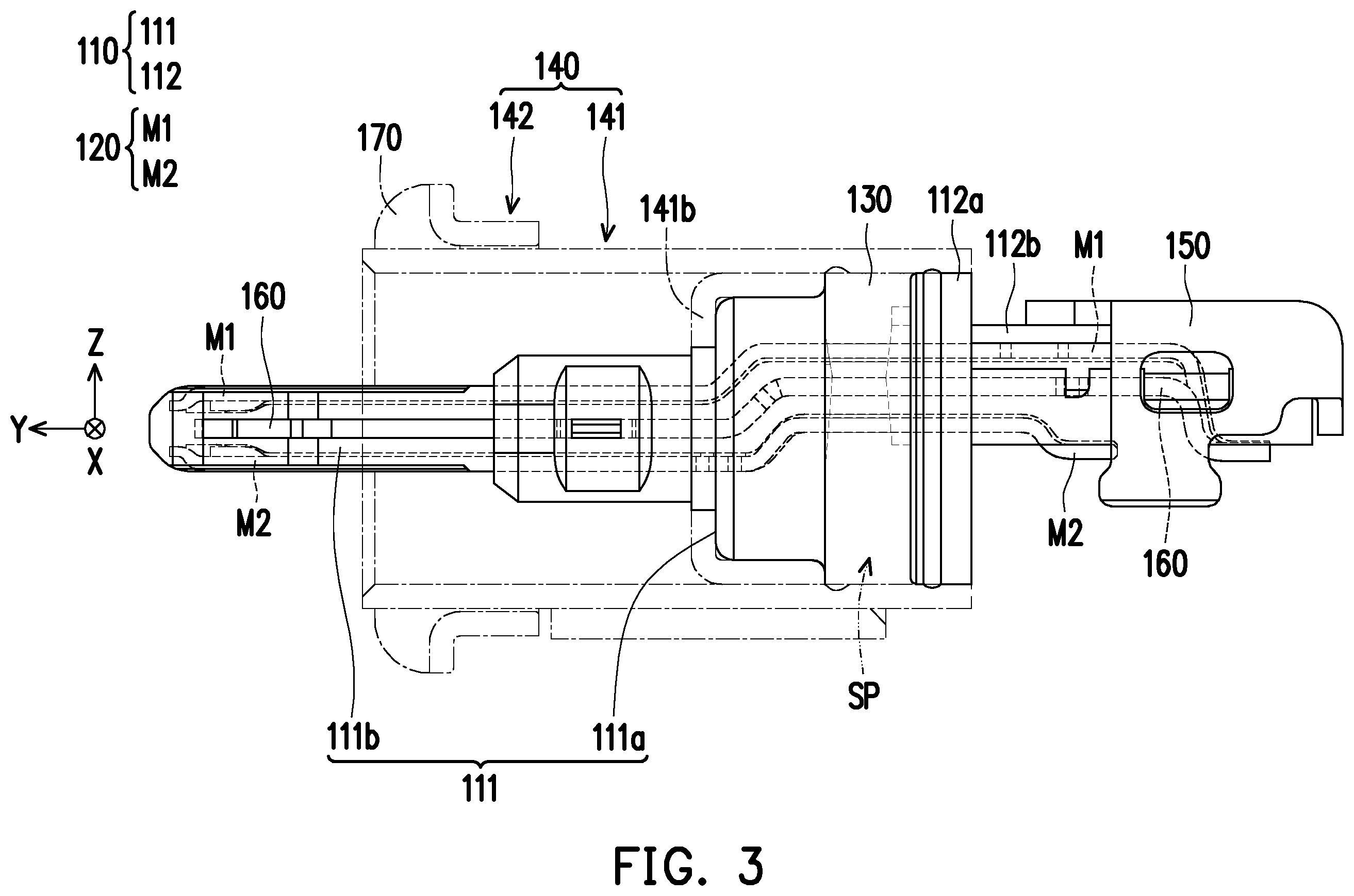 Patent US12592512 Figure 3 – Electrical connector with water-proof member