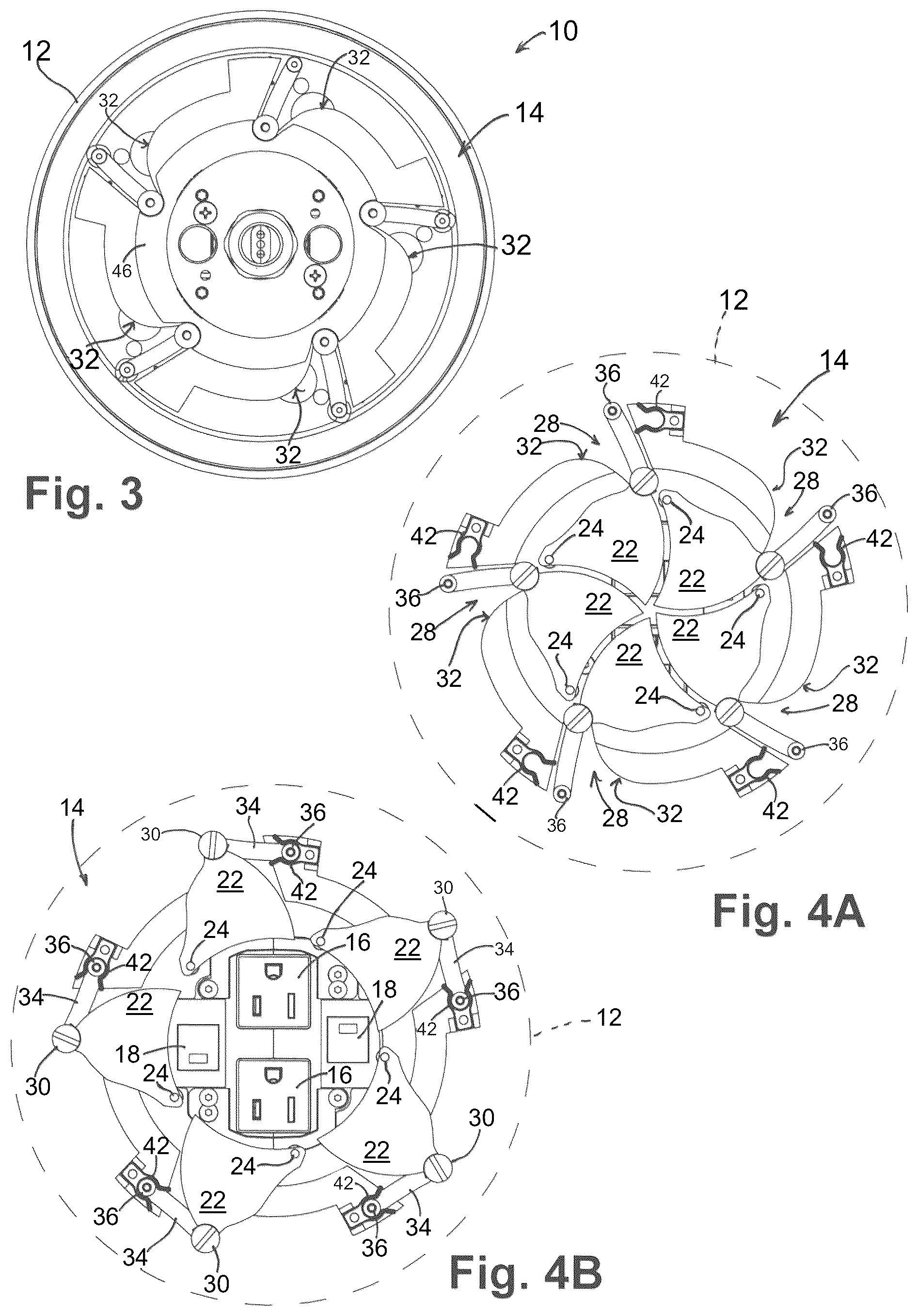 Patent US12592513 Figure 2 – Poke-through electrical assembly