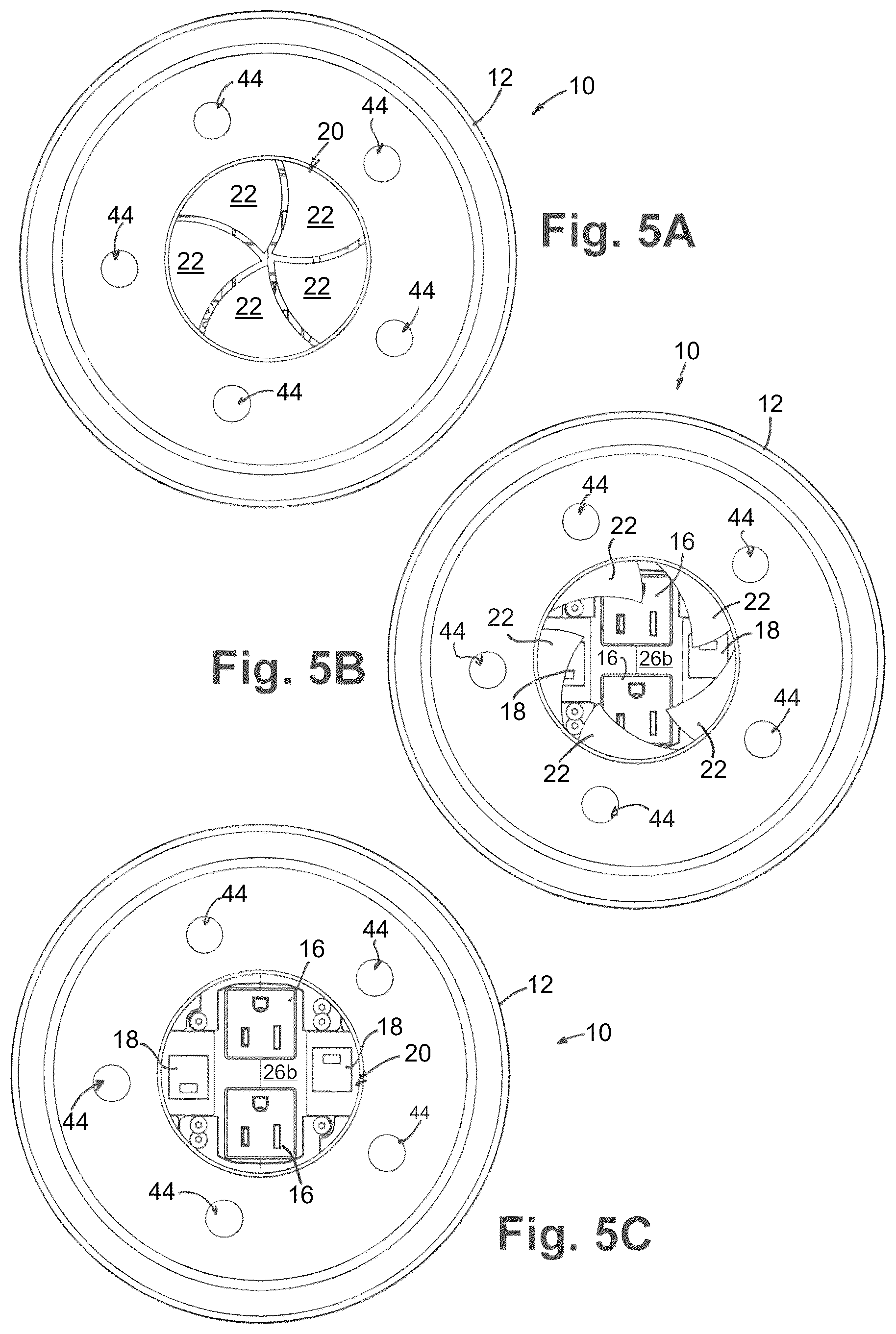 Patent US12592513 Figure 3 – Poke-through electrical assembly