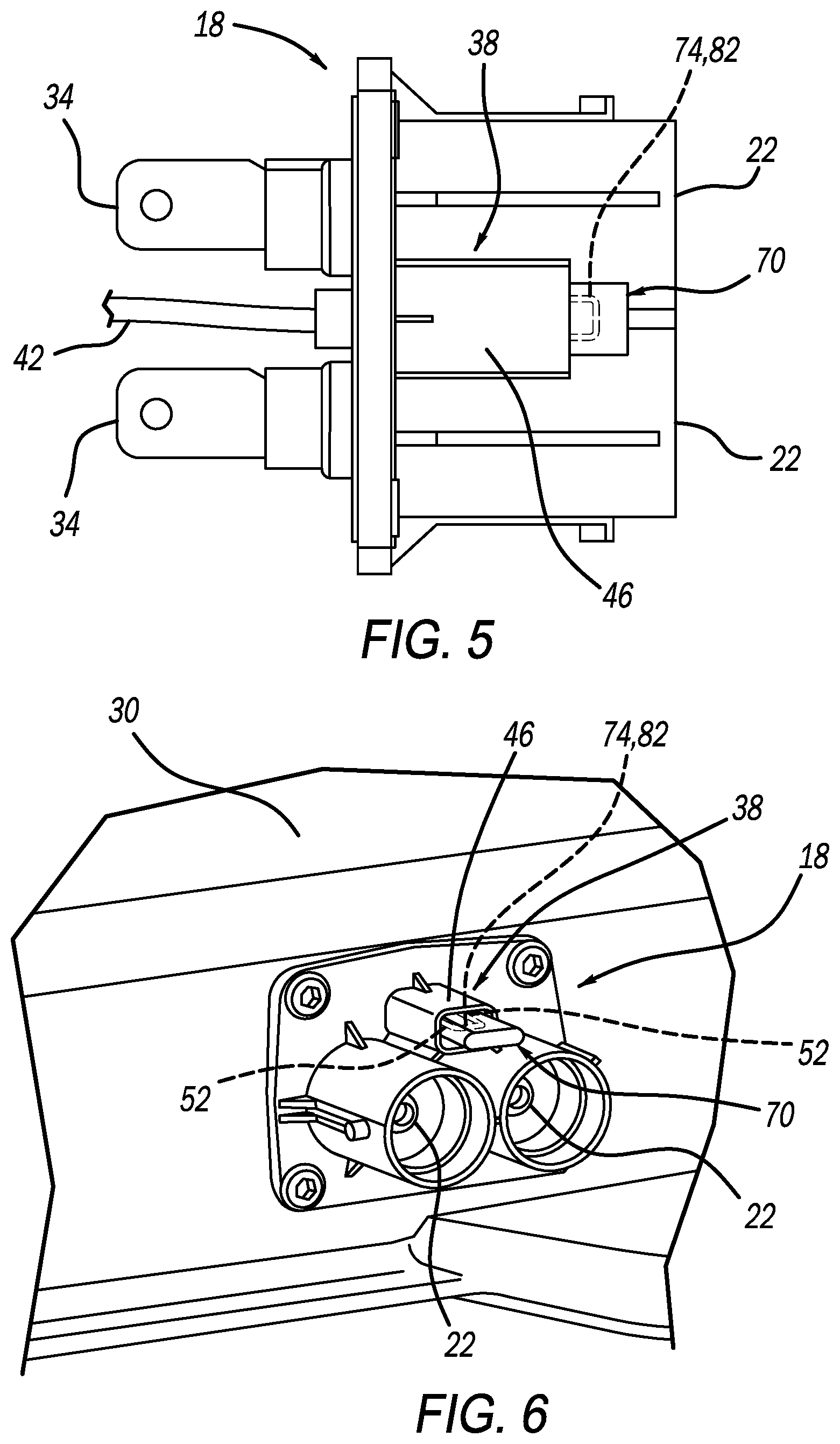 Patent US12592515 Figure 3 – High voltage interlock bypass connector