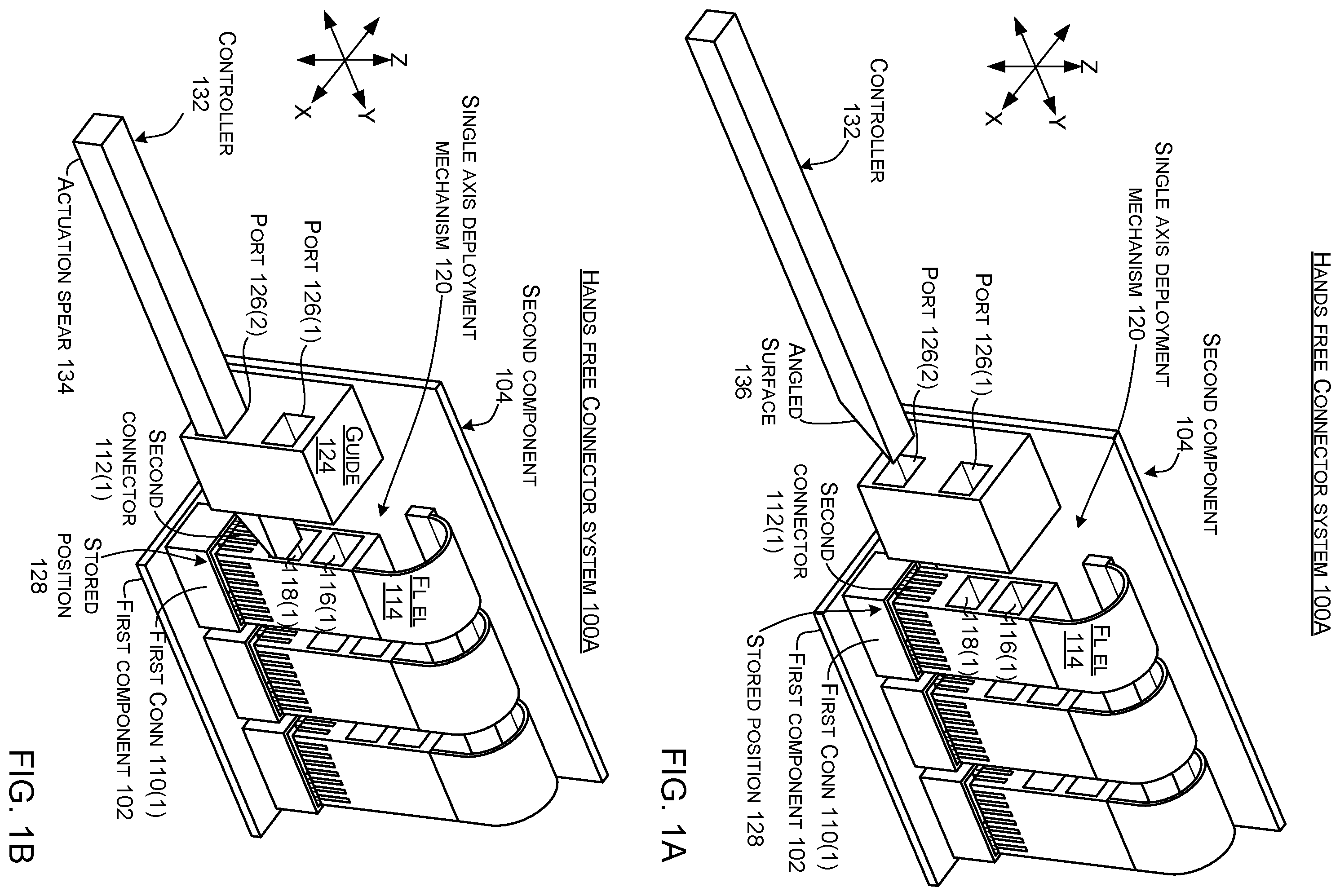 Patent US12592518 Figure 1 – Hands-free connectors