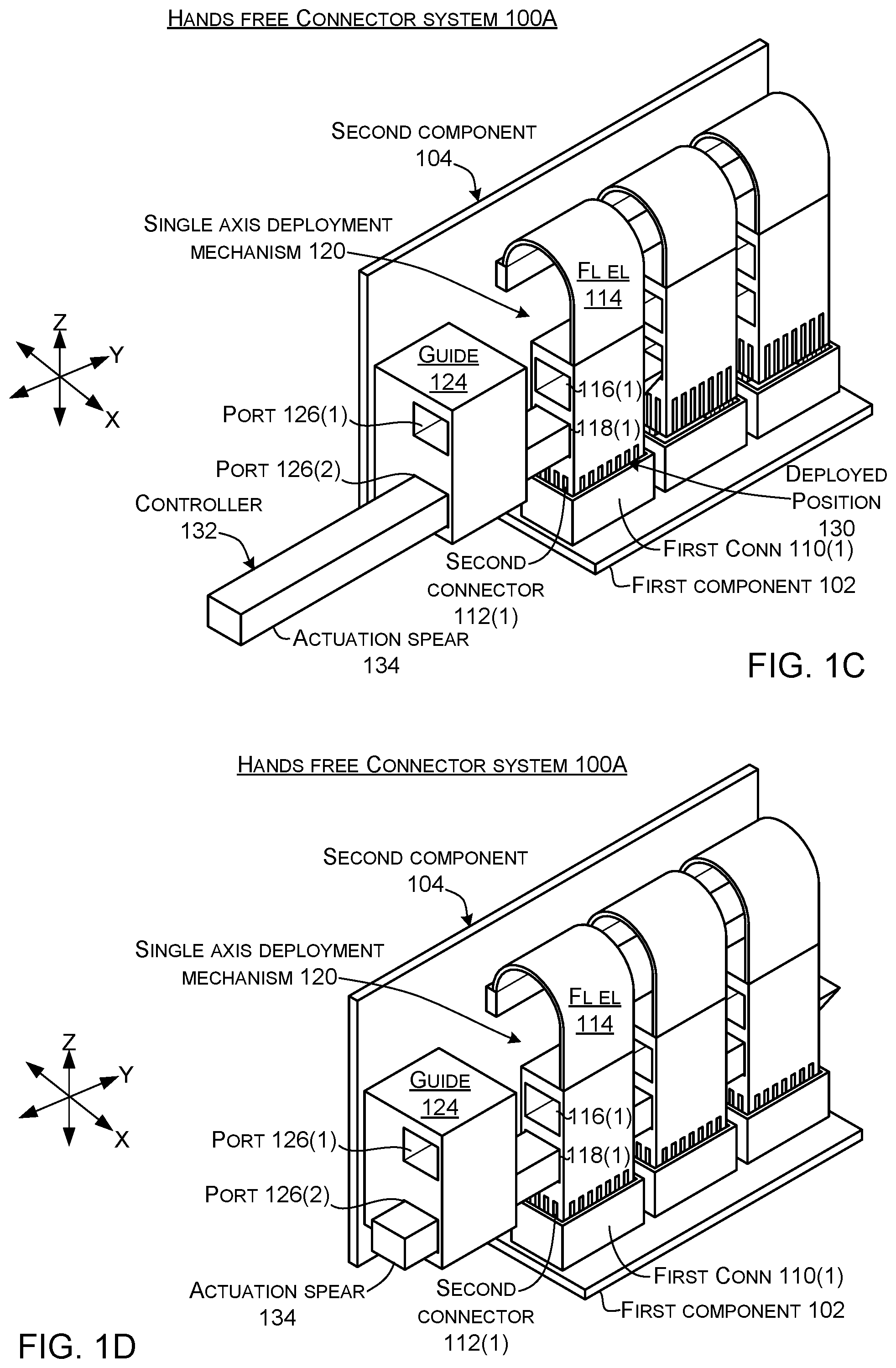 Patent US12592518 Figure 2 – Hands-free connectors