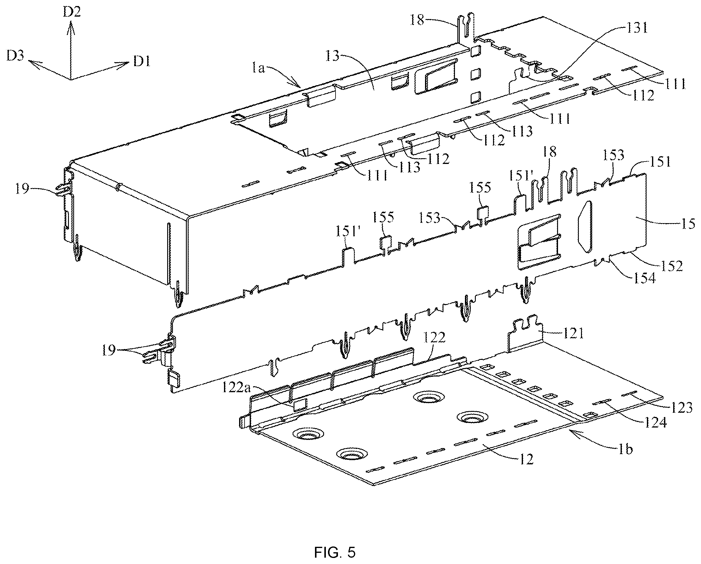 Patent US12592521 Figure 5 – Connector assembly