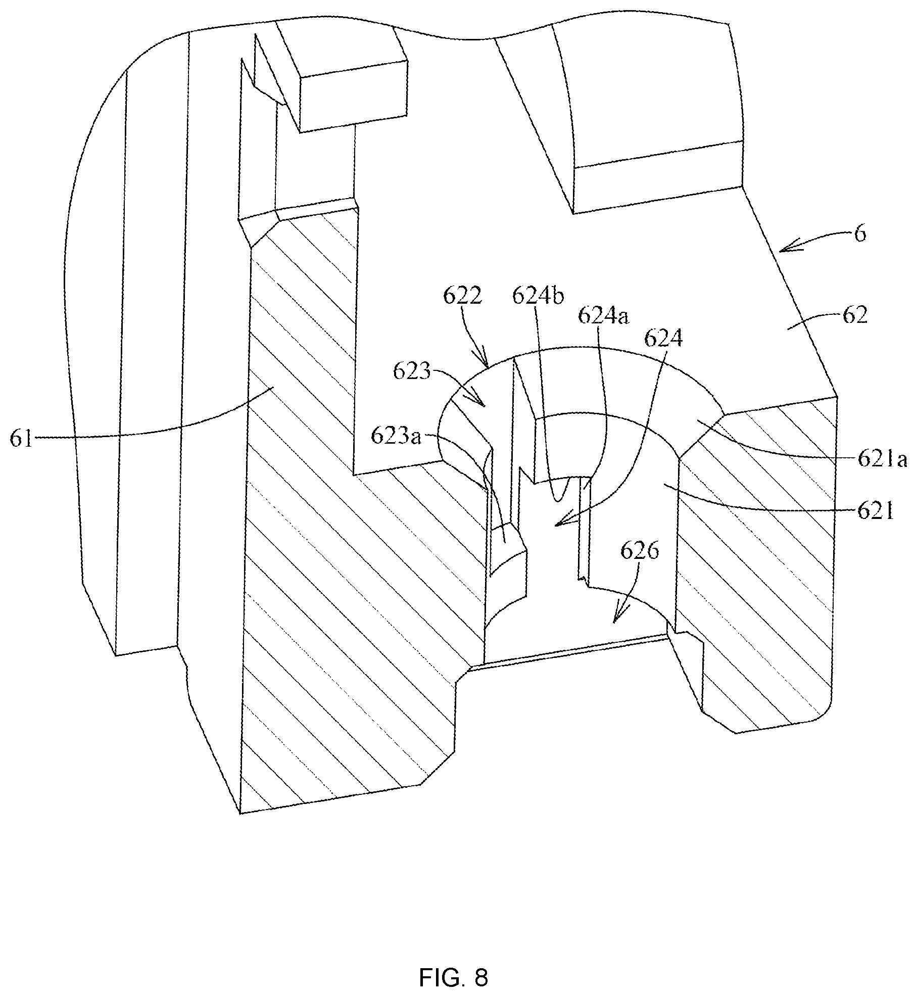 Patent US12592521 Figure 8 – Connector assembly