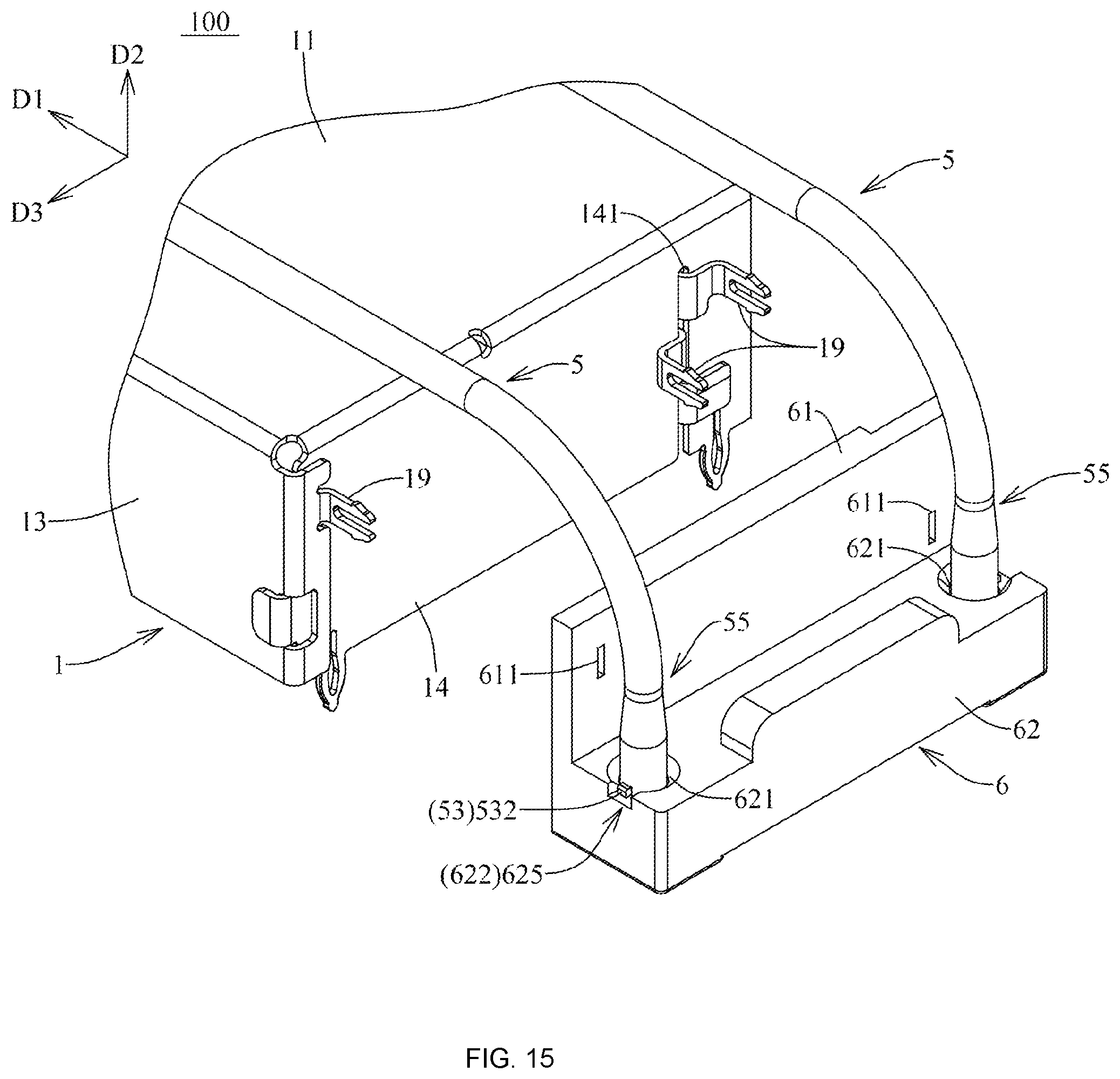 Patent US12592521 Figure 15 – Connector assembly