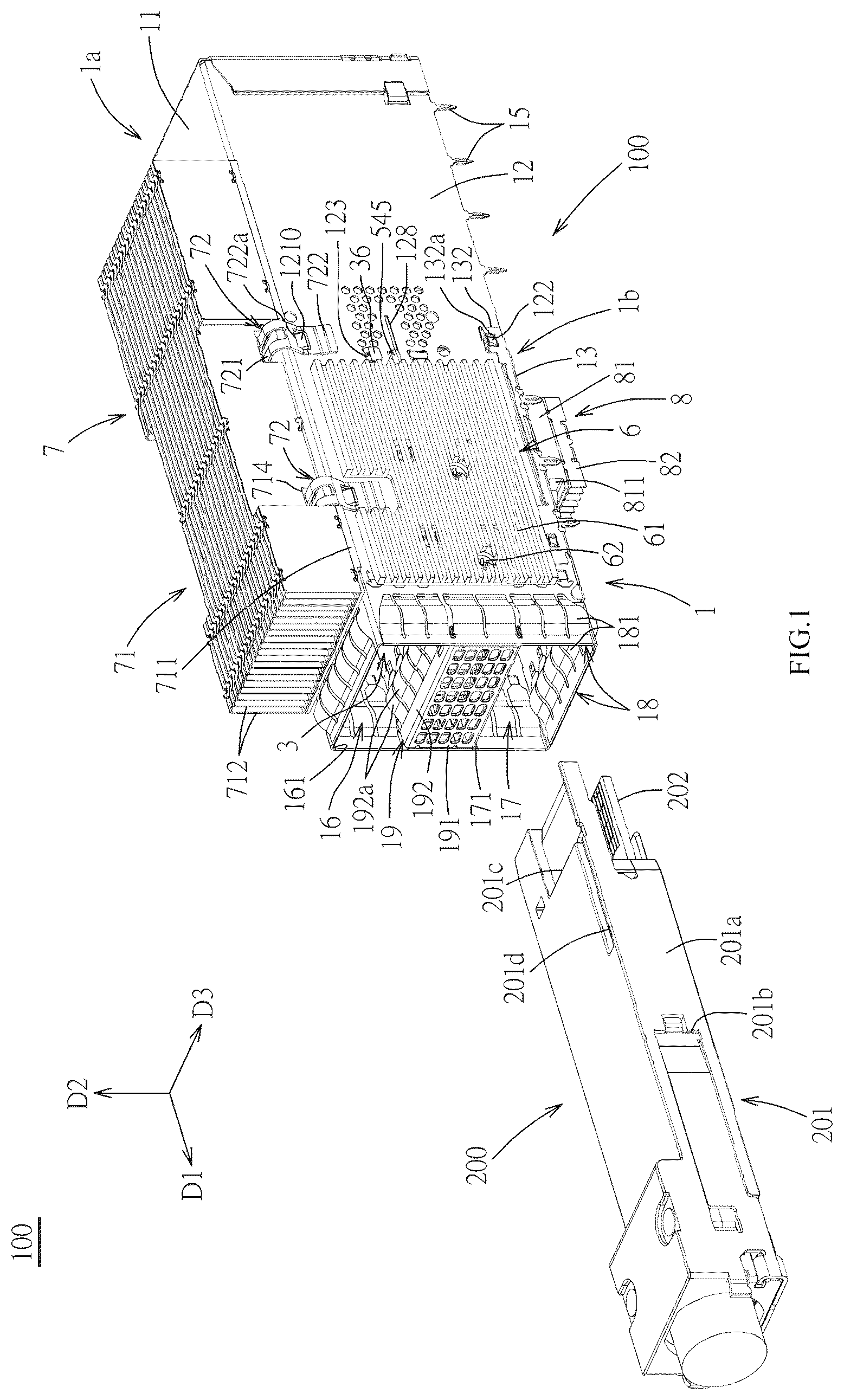 Patent US12592522 Figure 1 – Connector assembly