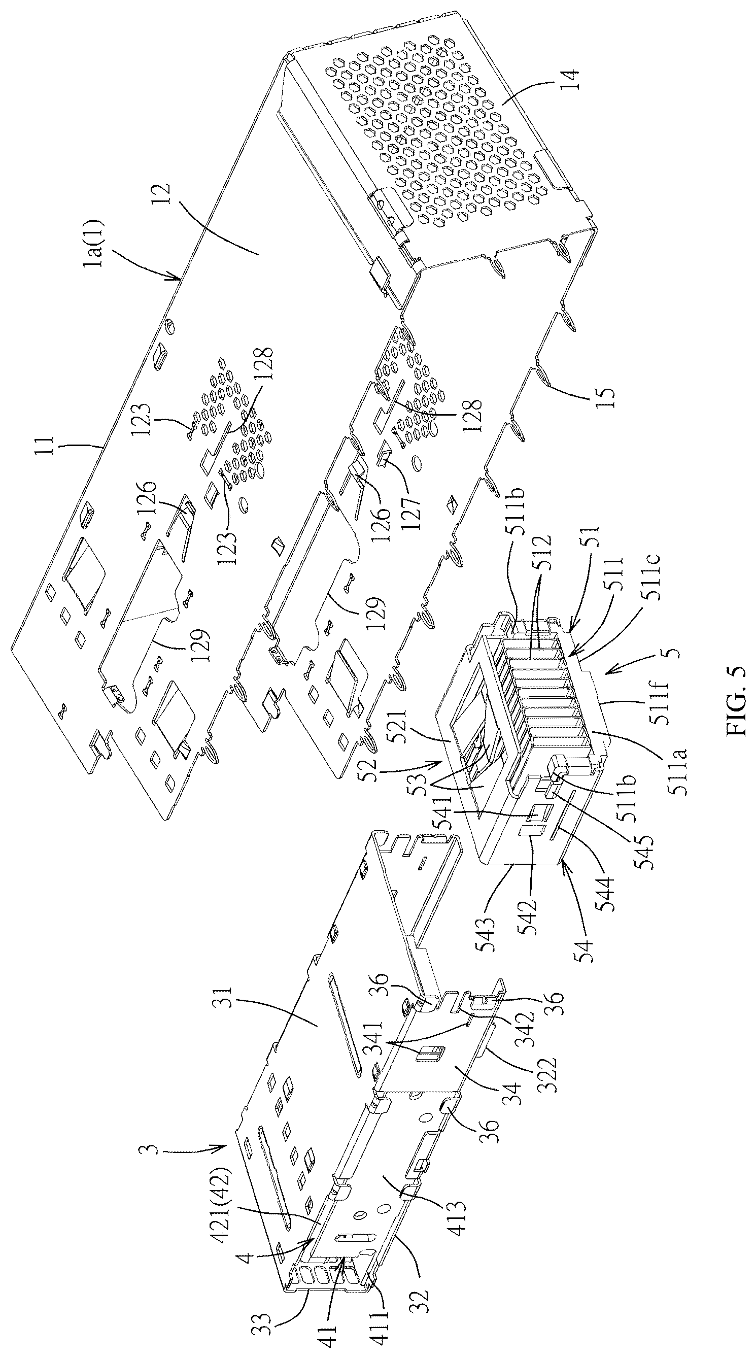 Patent US12592522 Figure 5 – Connector assembly