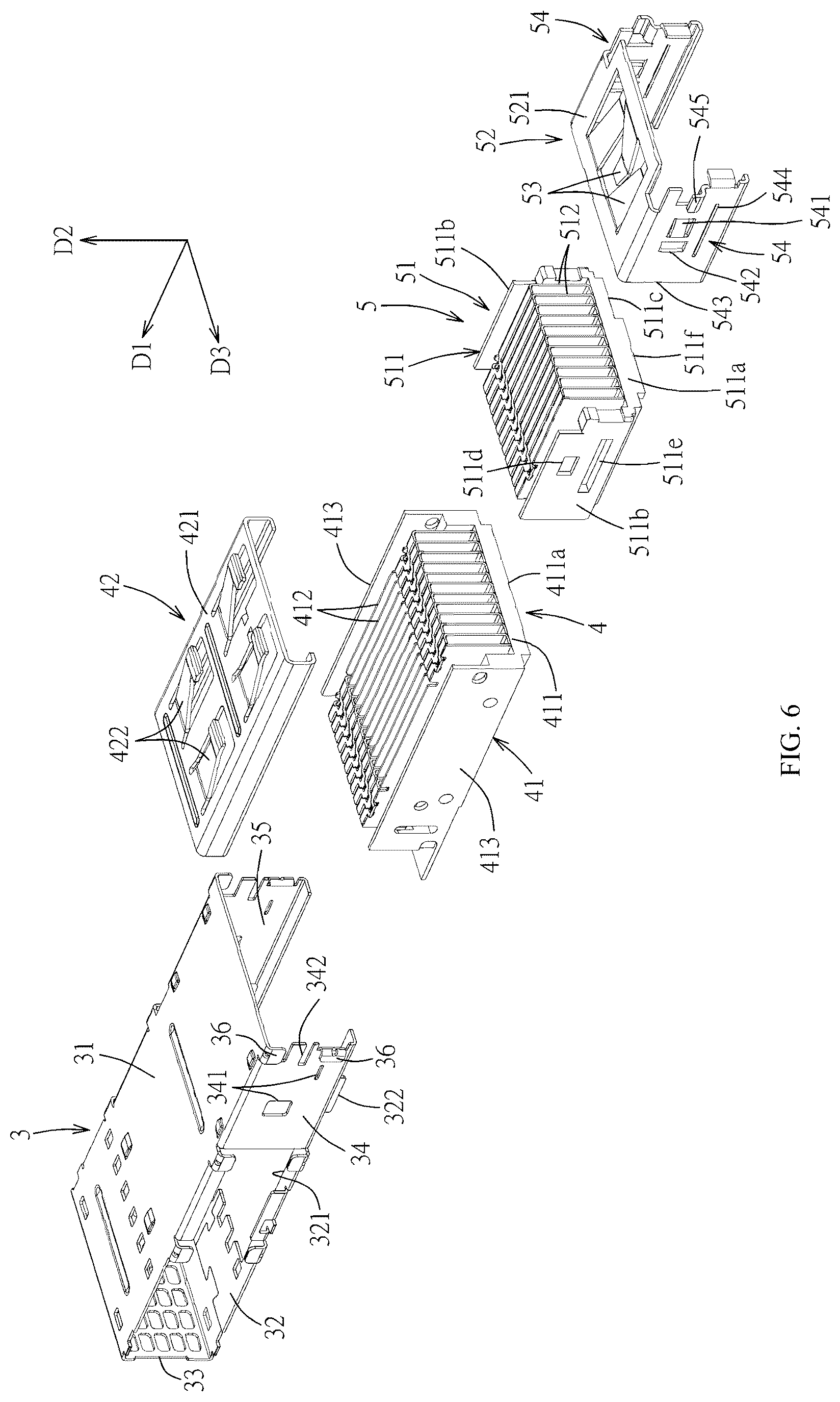 Patent US12592522 Figure 6 – Connector assembly