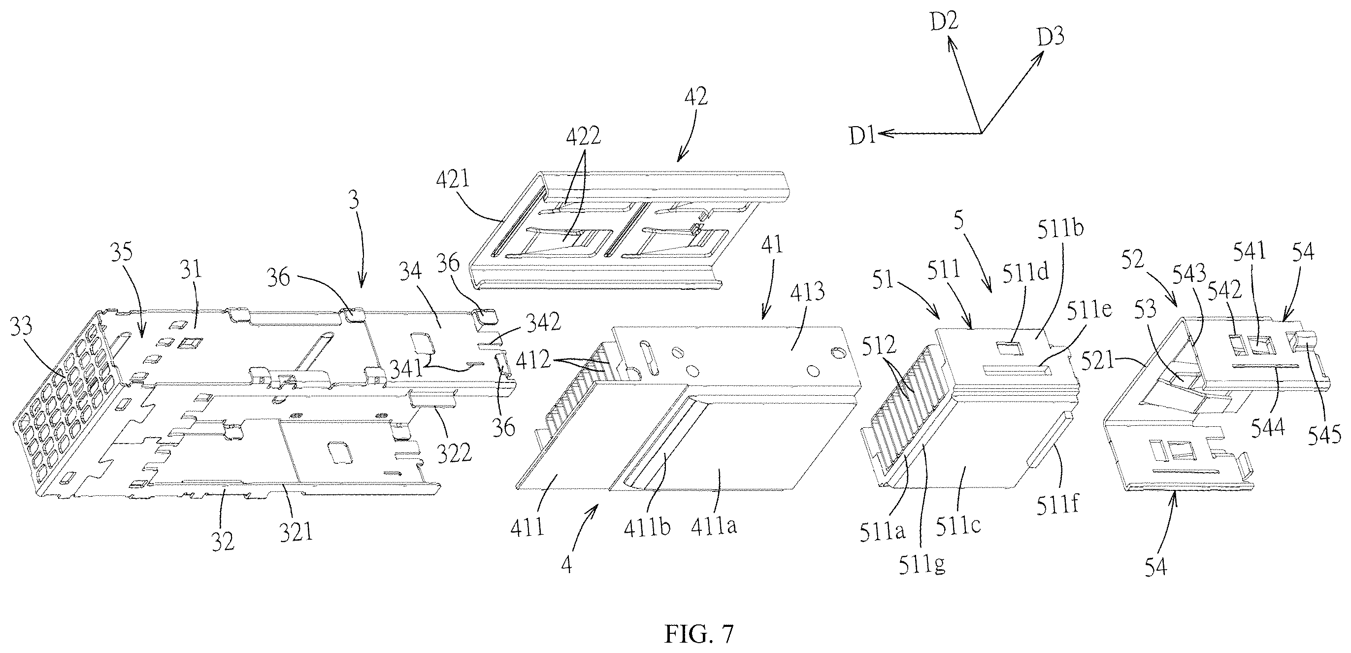 Patent US12592522 Figure 7 – Connector assembly