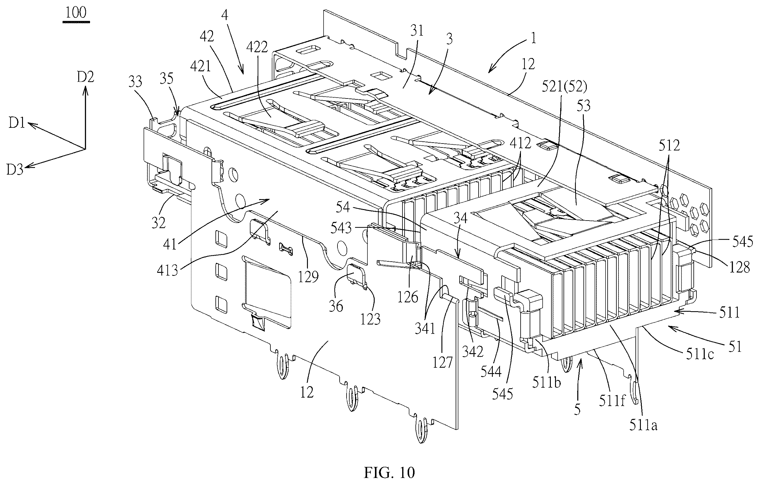 Patent US12592522 Figure 10 – Connector assembly
