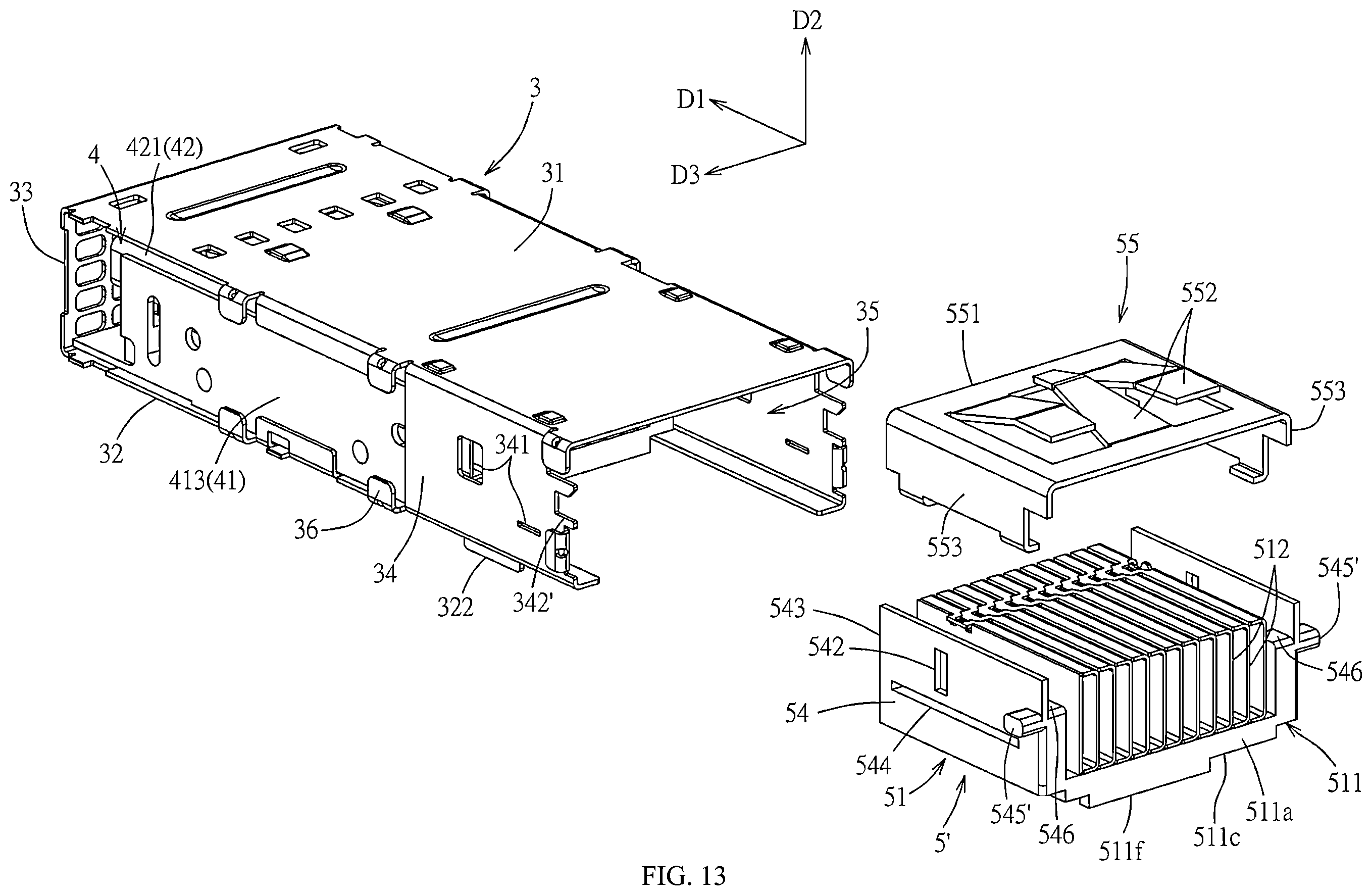 Patent US12592522 Figure 13 – Connector assembly