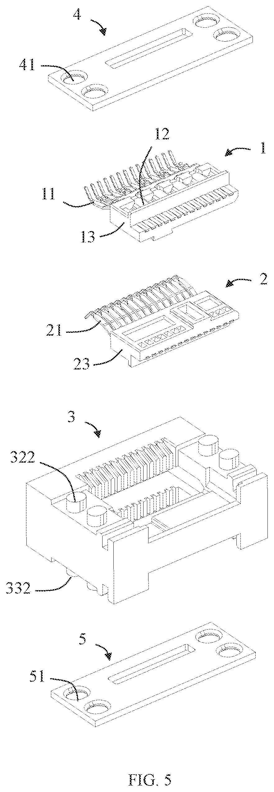 Patent US12592523 Figure 3 – Electrical connector with improved ground shielding effect