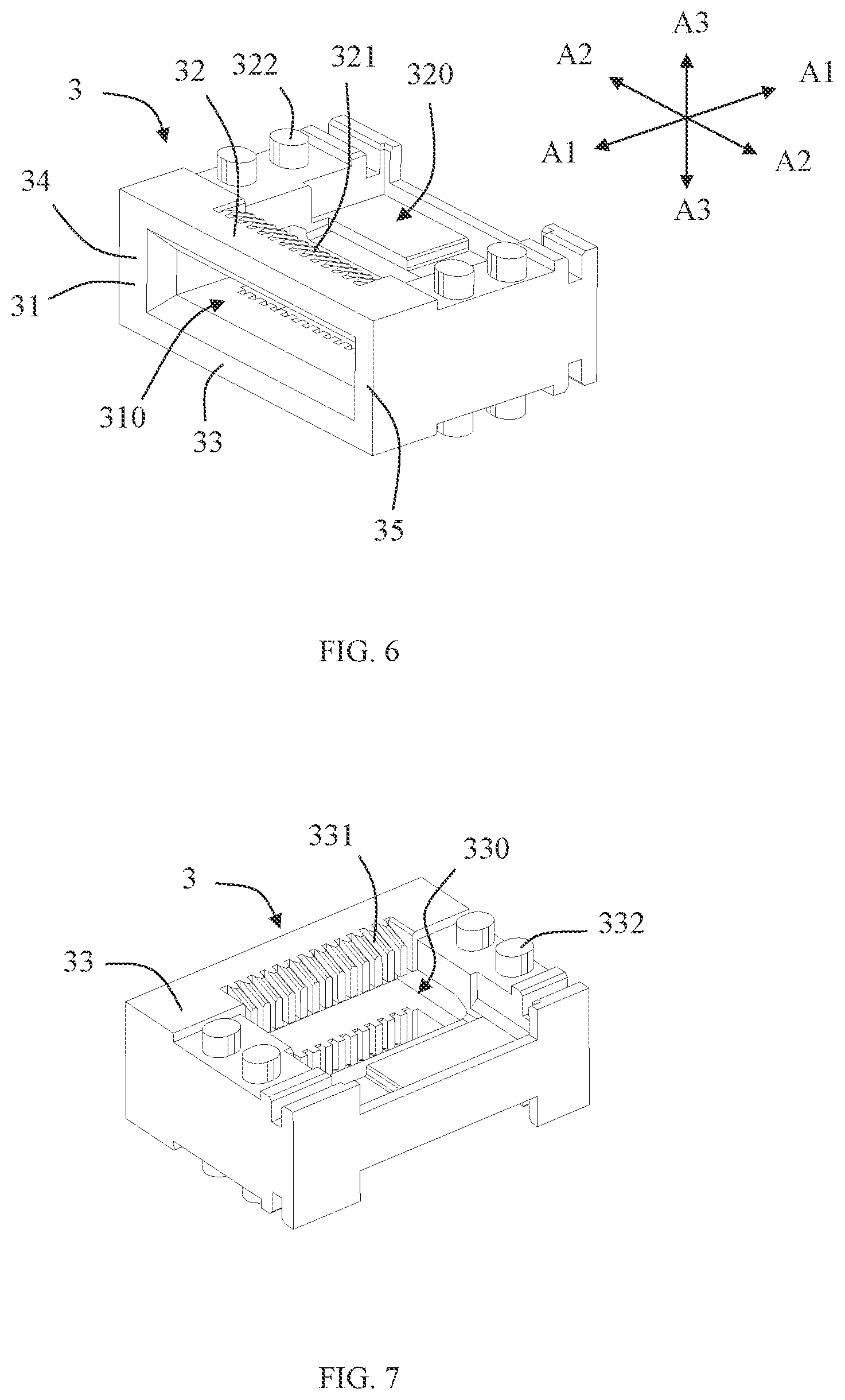 Patent US12592523 Figure 4 – Electrical connector with improved ground shielding effect