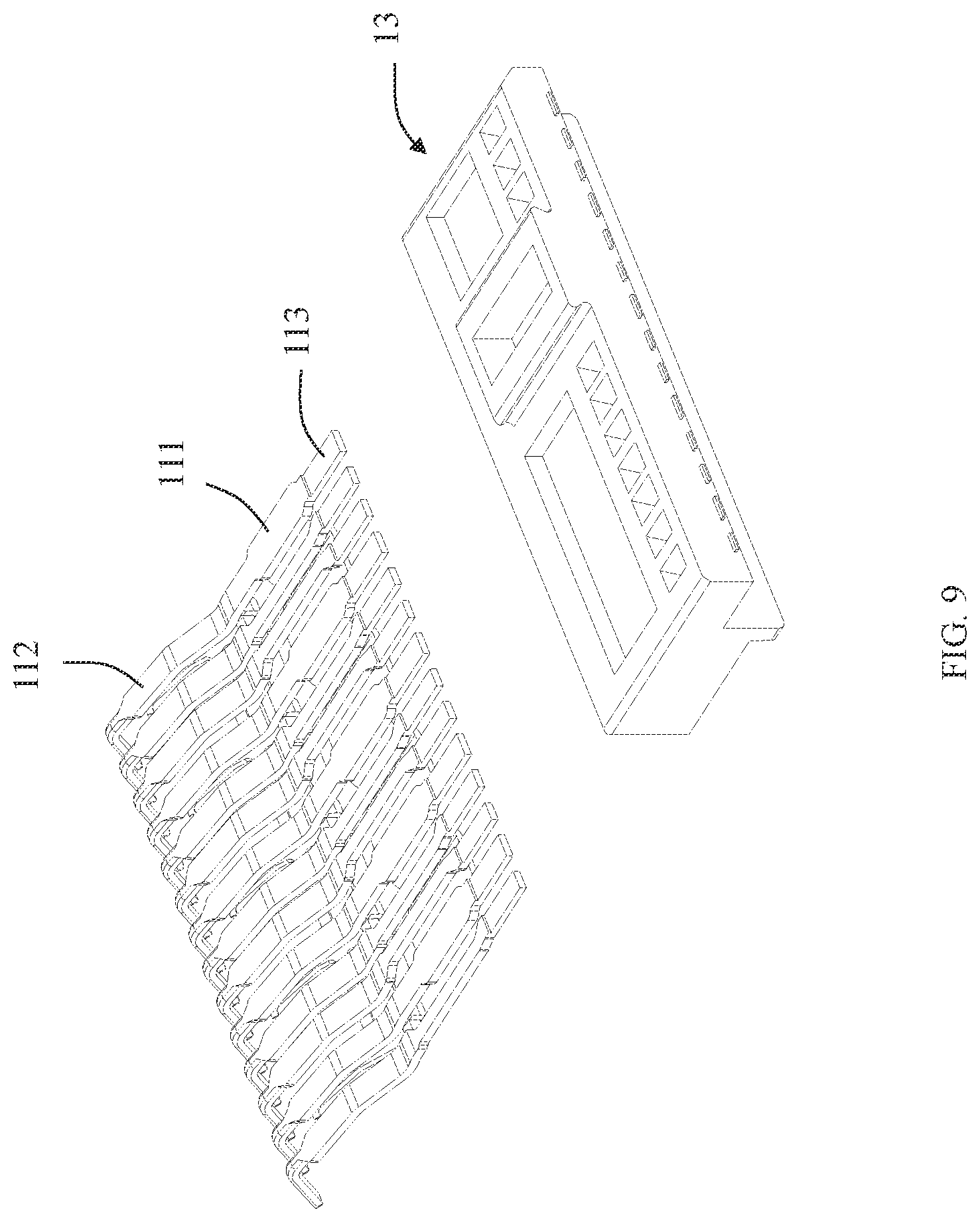 Patent US12592523 Figure 6 – Electrical connector with improved ground shielding effect