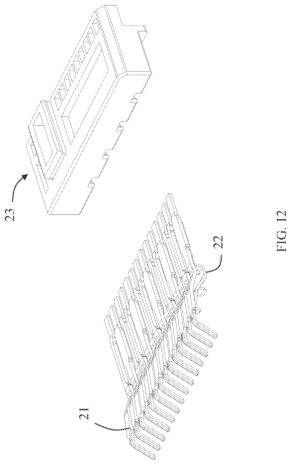 Patent US12592523 Figure 9 – Electrical connector with improved ground shielding effect