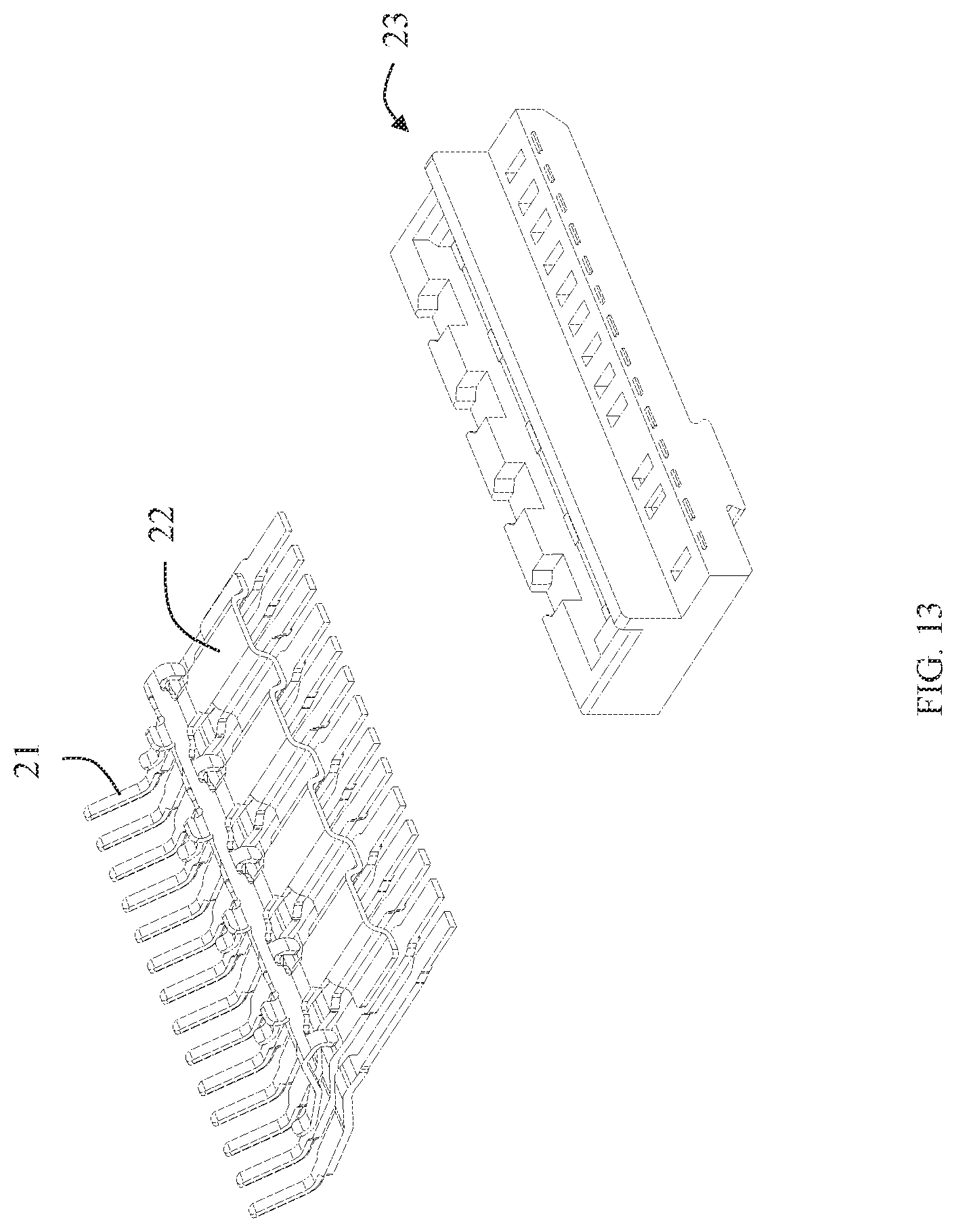Patent US12592523 Figure 10 – Electrical connector with improved ground shielding effect
