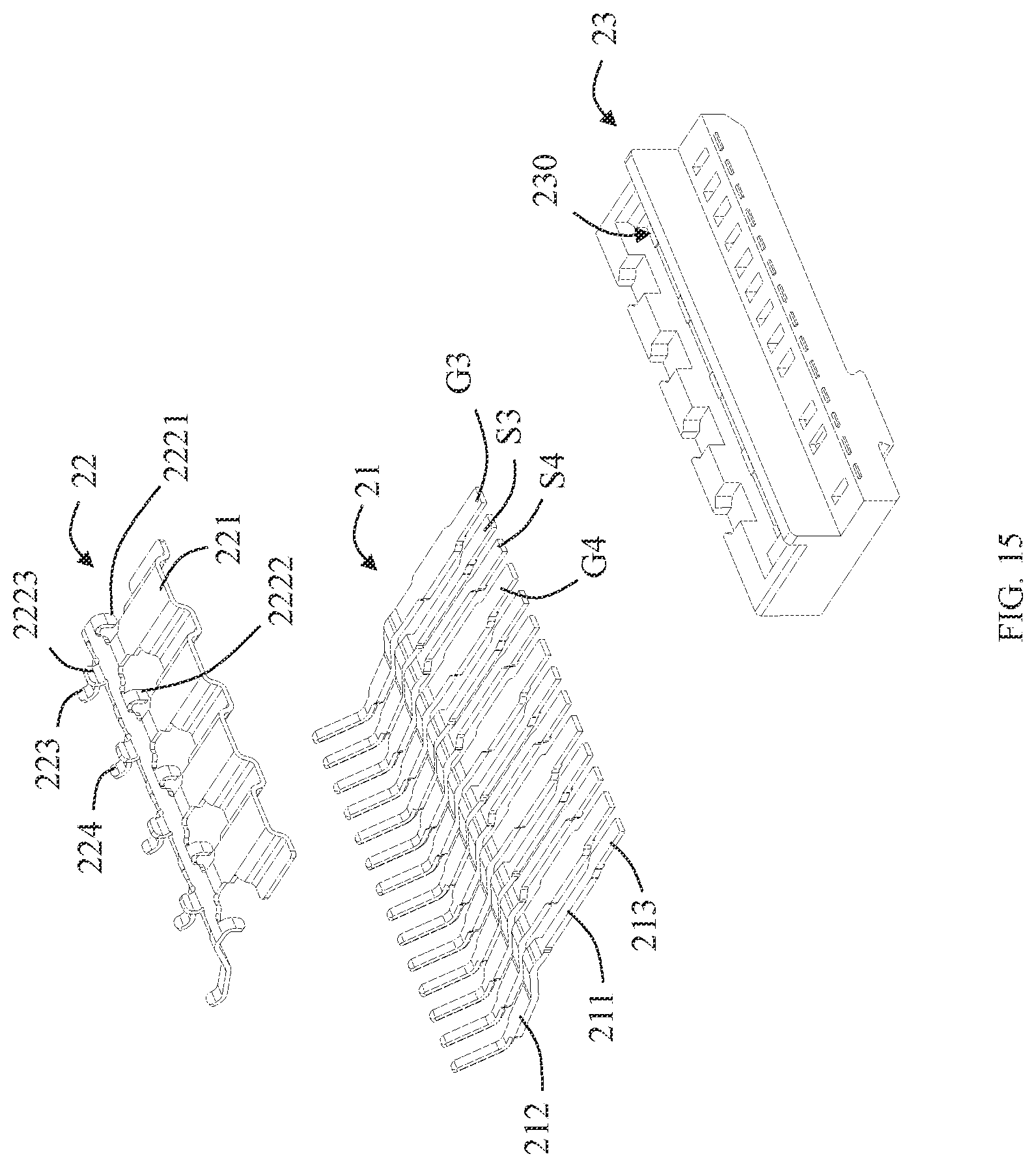Patent US12592523 Figure 12 – Electrical connector with improved ground shielding effect