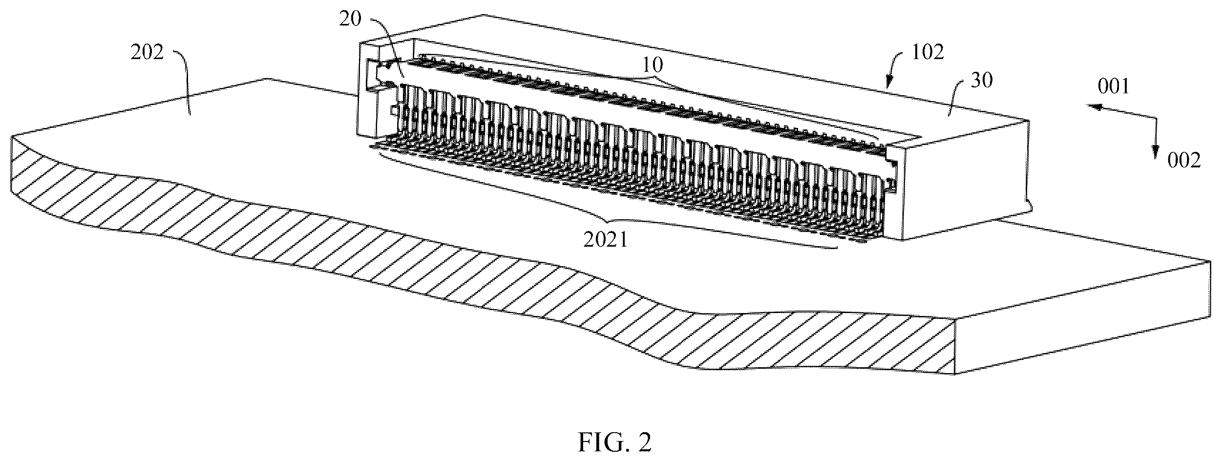 Patent US12592524 Figure 2 – Connector and electronic device
