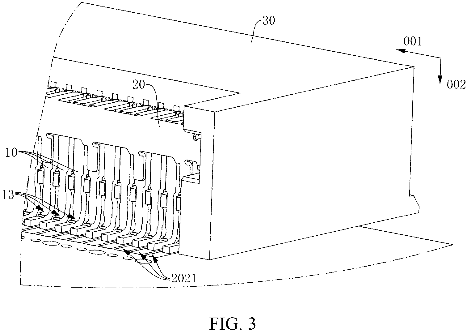 Patent US12592524 Figure 3 – Connector and electronic device