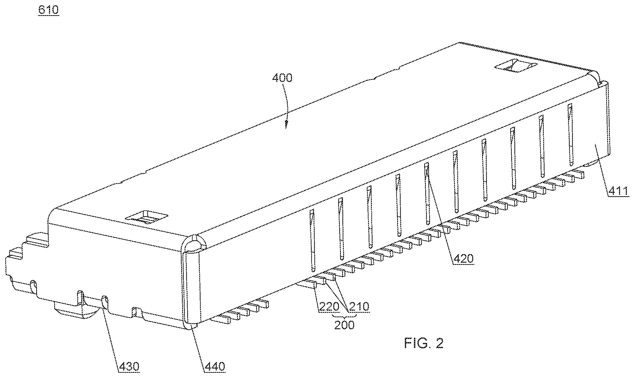Patent US12592525 Figure 2 – High speed electrical connector