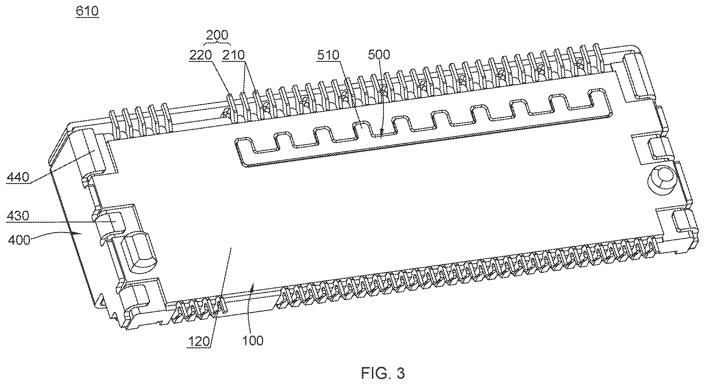Patent US12592525 Figure 3 – High speed electrical connector