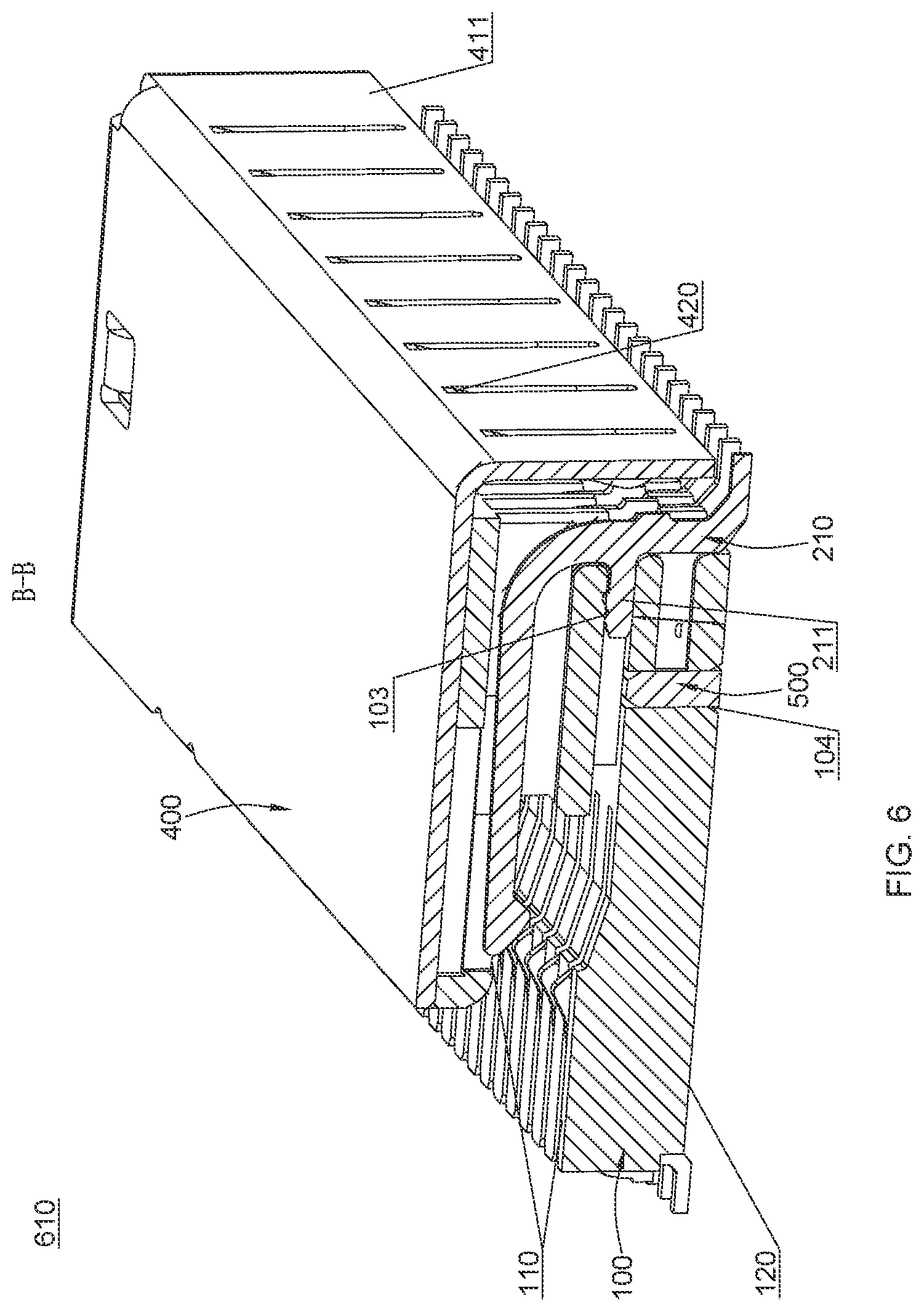 Patent US12592525 Figure 6 – High speed electrical connector