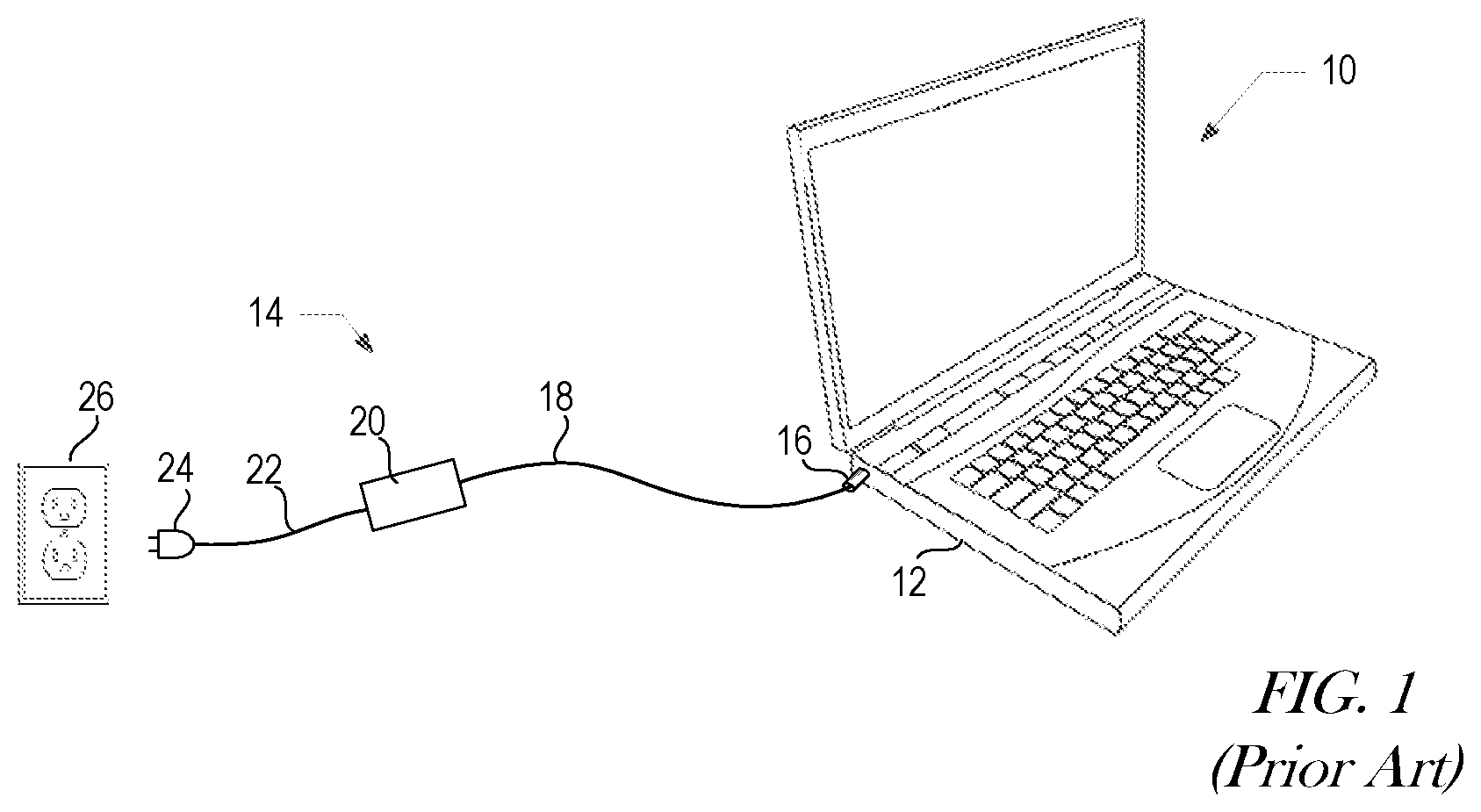 Patent US12592528 Figure 1 – DC power connector plug with improved power and rigidity