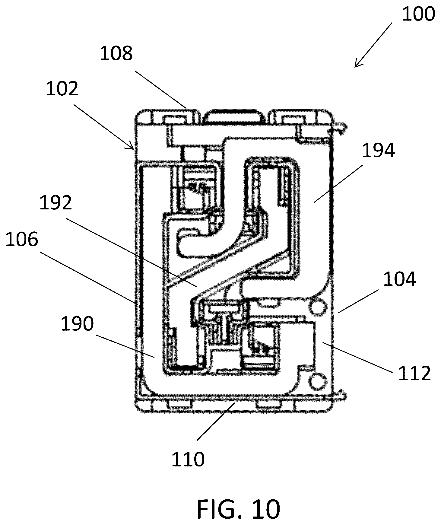 Patent US12592529 Figure 8 – Combination outlet assembly and power distribution unit including the same