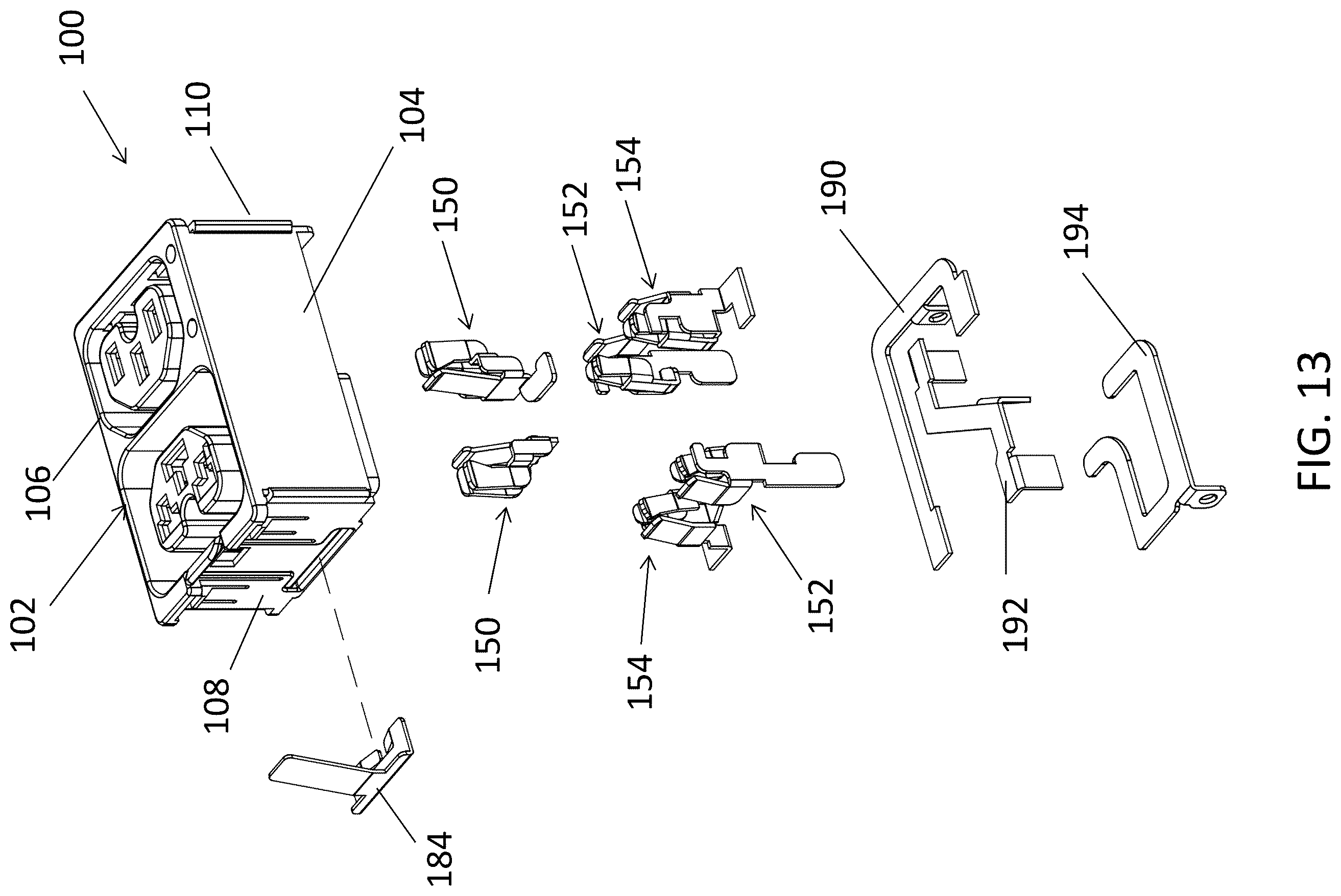 Patent US12592529 Figure 10 – Combination outlet assembly and power distribution unit including the same