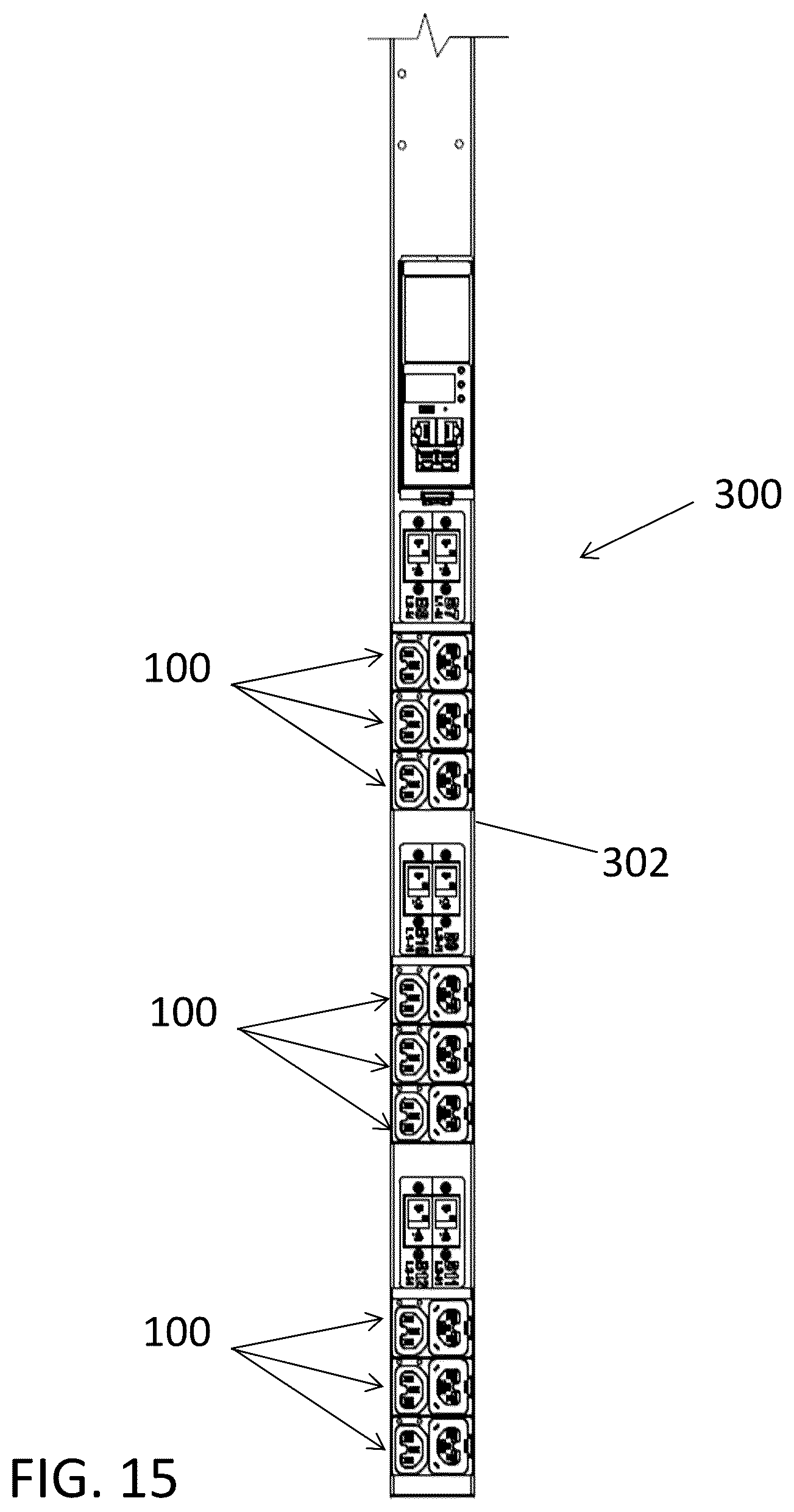Patent US12592529 Figure 12 – Combination outlet assembly and power distribution unit including the same