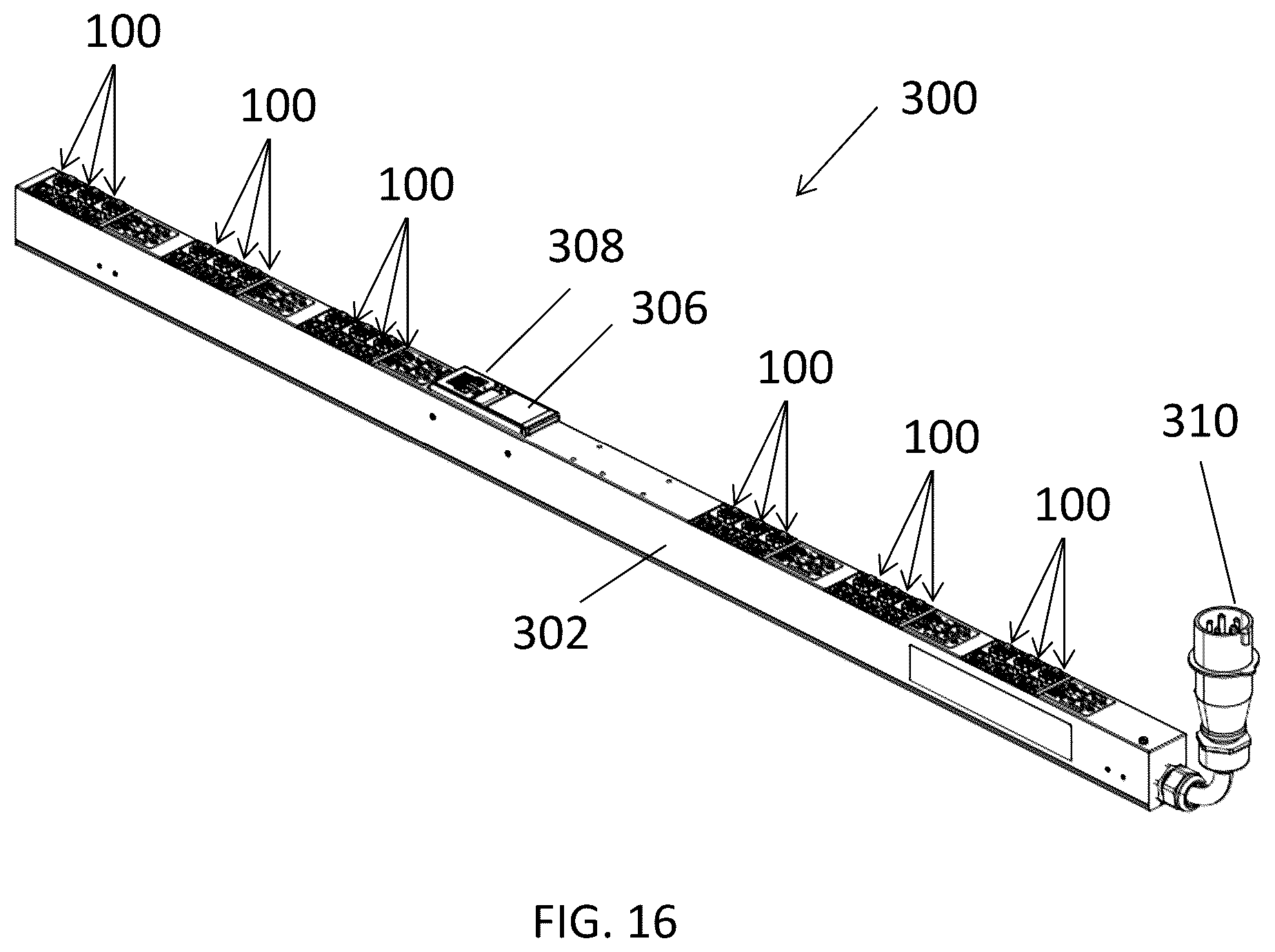 Patent US12592529 Figure 13 – Combination outlet assembly and power distribution unit including the same