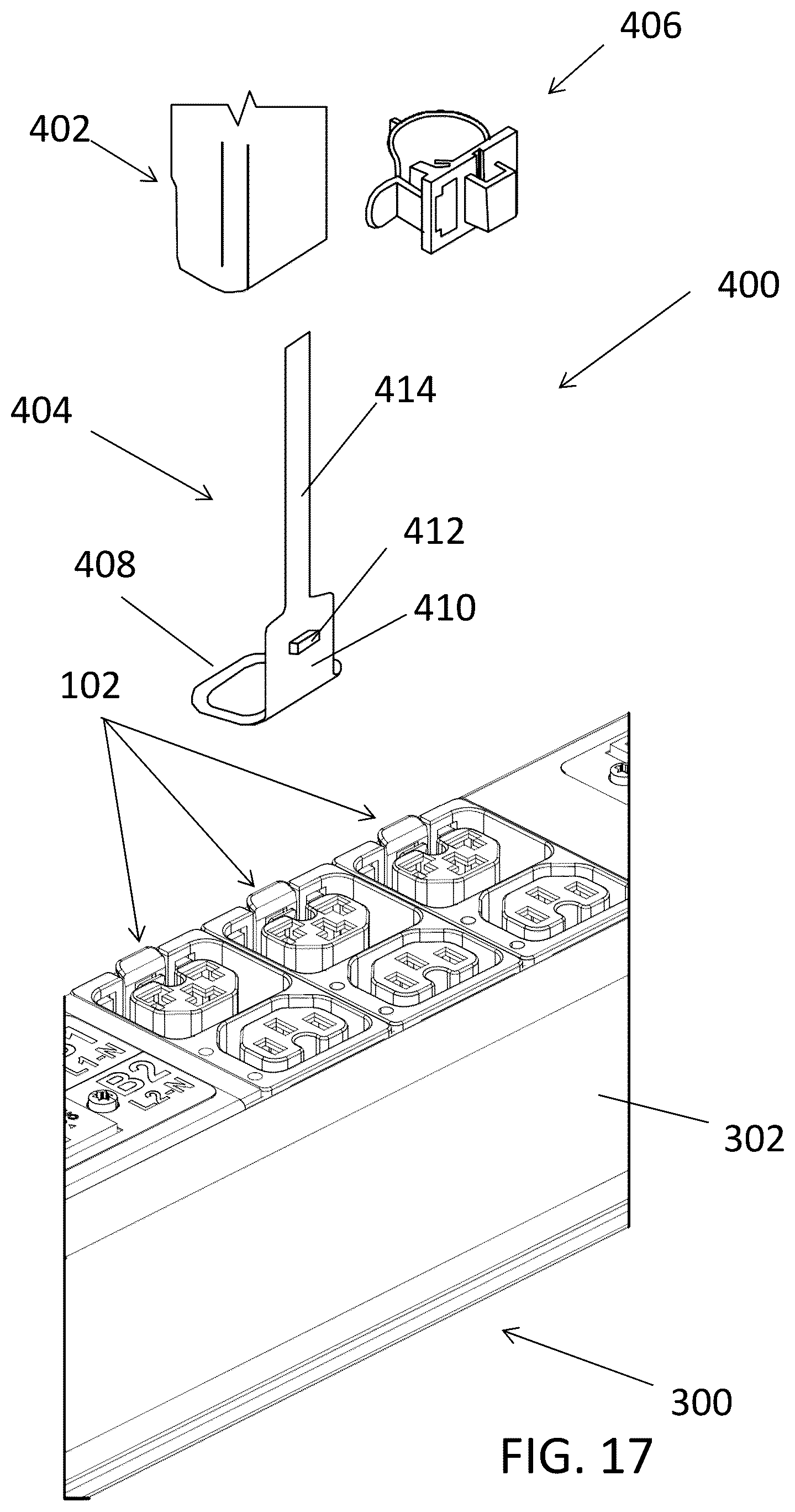 Patent US12592529 Figure 14 – Combination outlet assembly and power distribution unit including the same