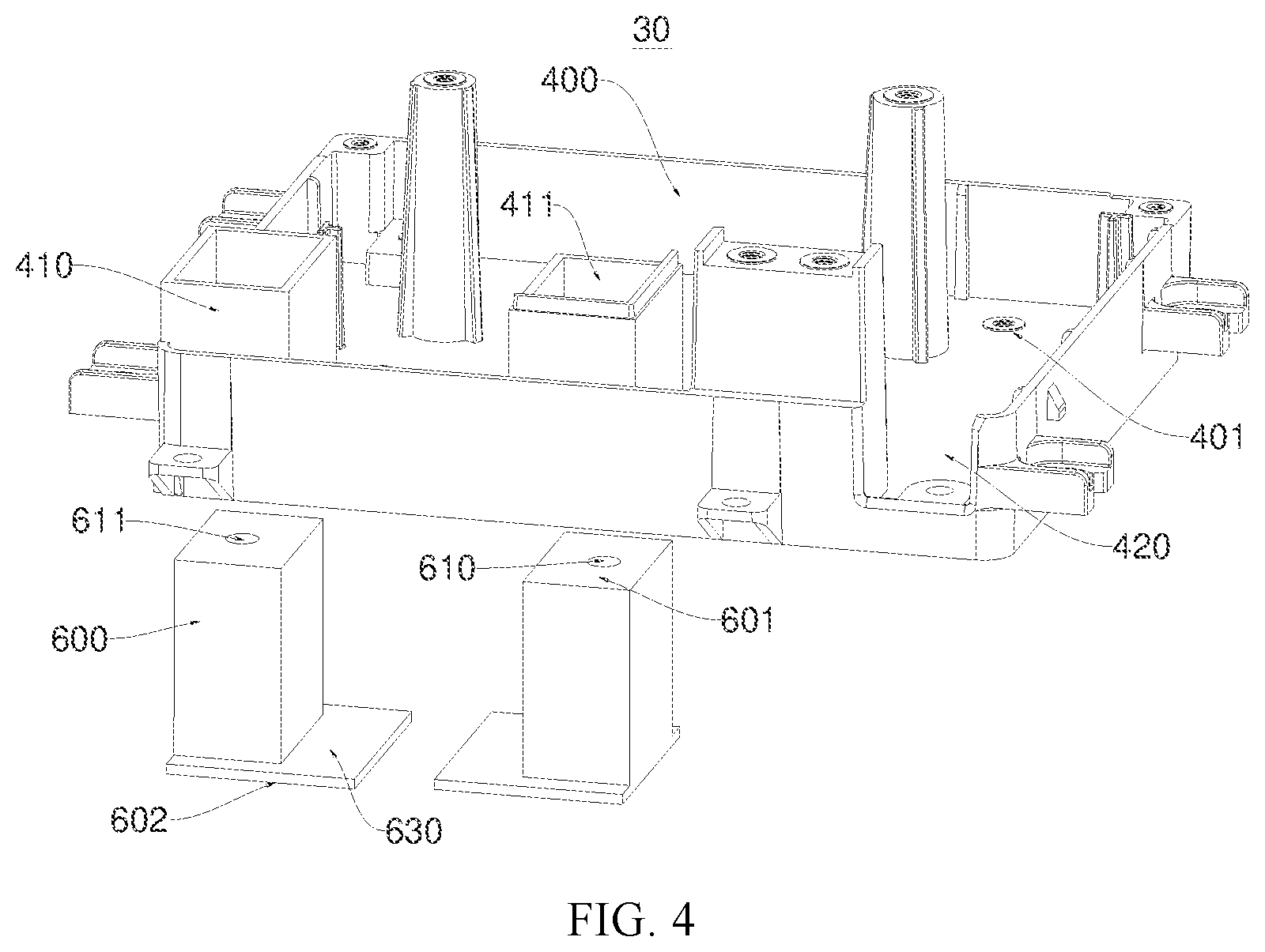 Patent US12592550 Figure 4 – Heat dissipation structure, high-voltage distribution box, battery, and electrical device