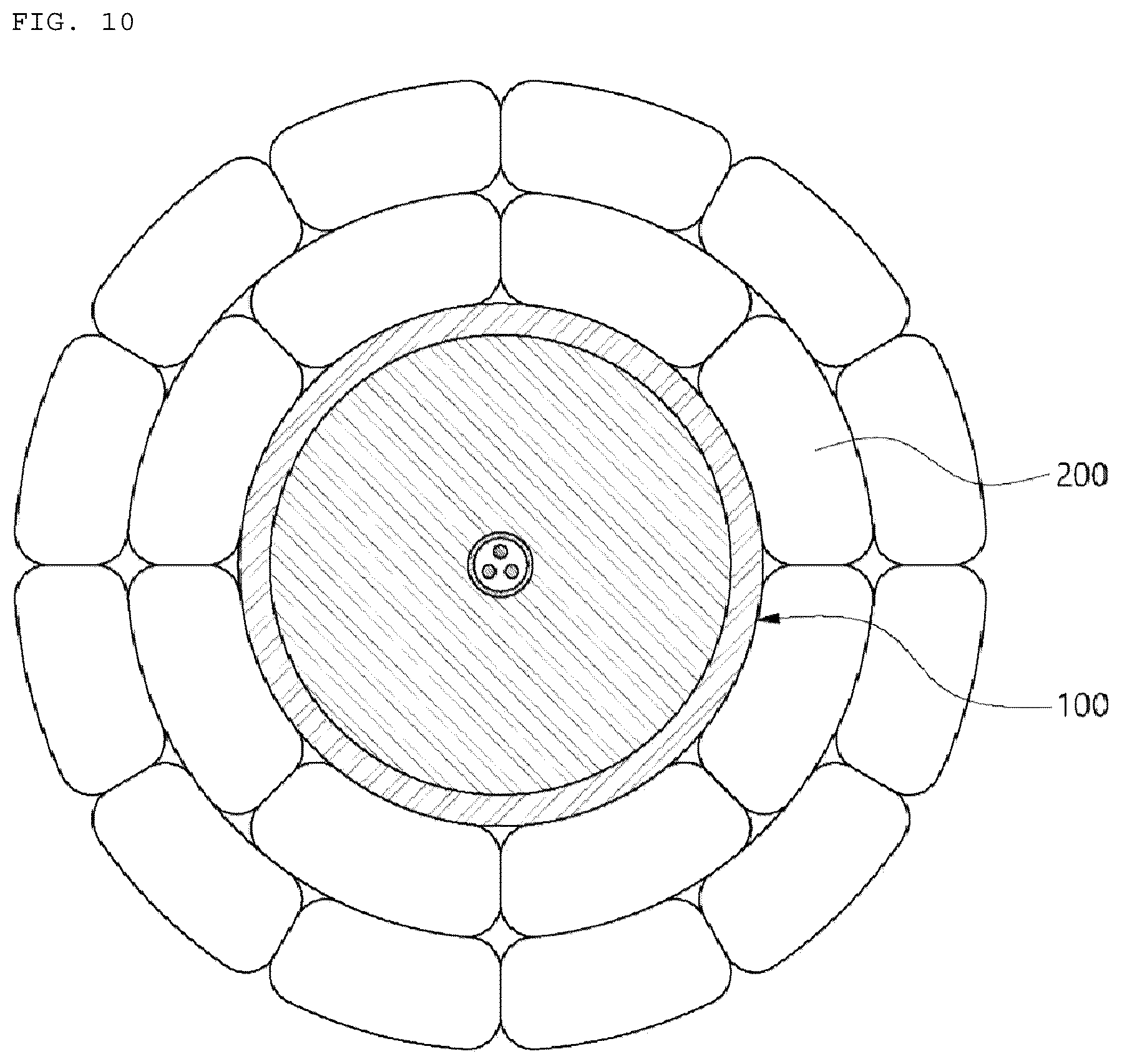 Patent US12592552 Figure 9 – Central tension line for overhead power transmission cable having damage detection function and overhead power transmission cable comprising same