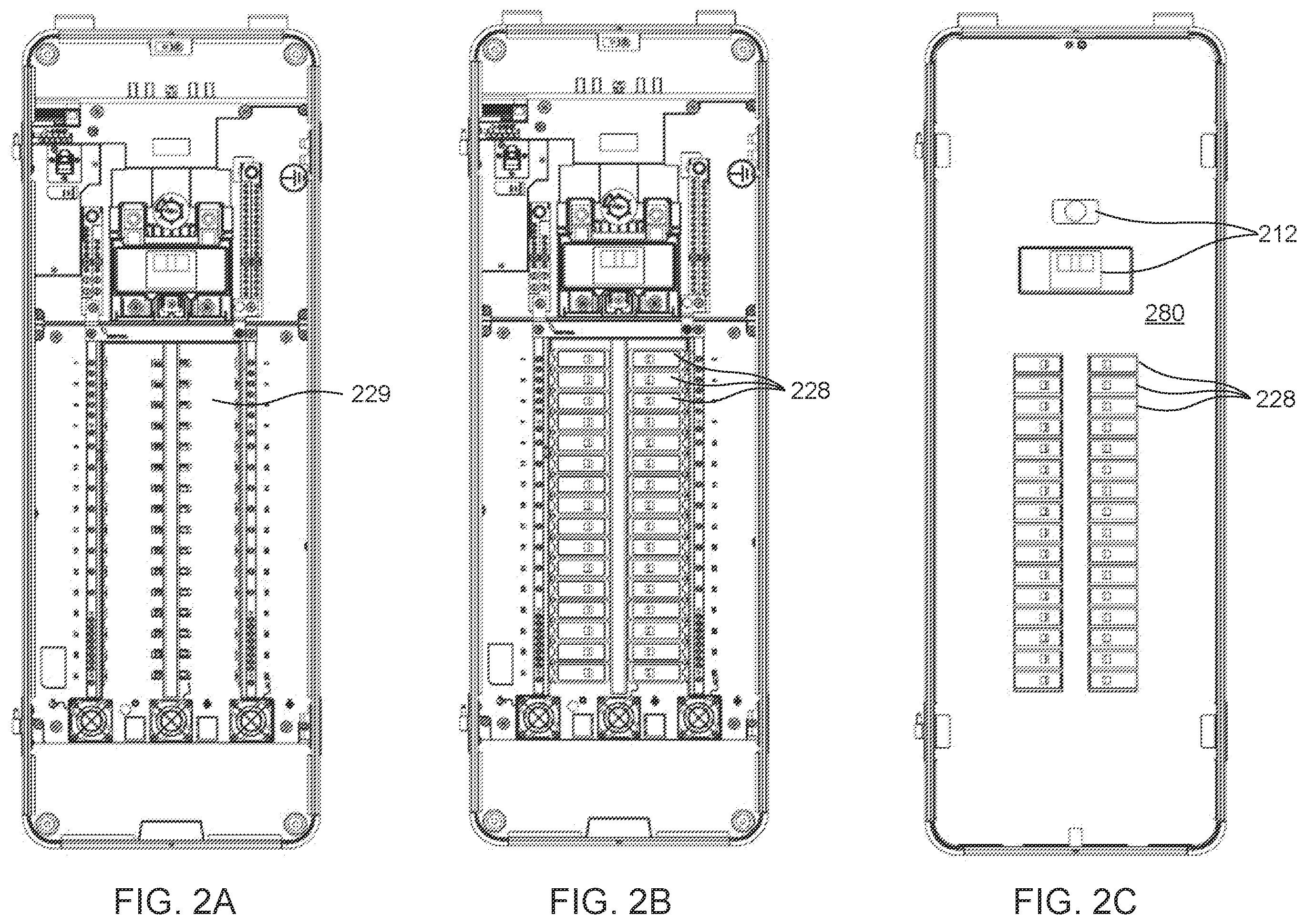 Patent US12592558 Figure 2 – Electrical panelboard with integrated arc fault protection